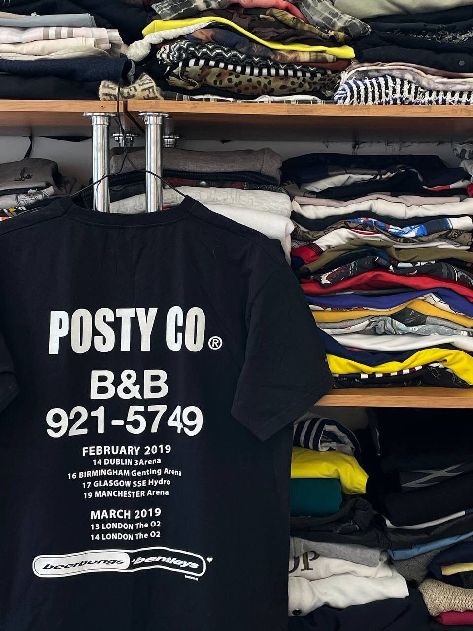 Hypebeast × Rap Tees Post Malone Posty Co Tour Rap Overlogo T Shirt Size US M / EU 48-50 / 2 - 11 Thumbnail