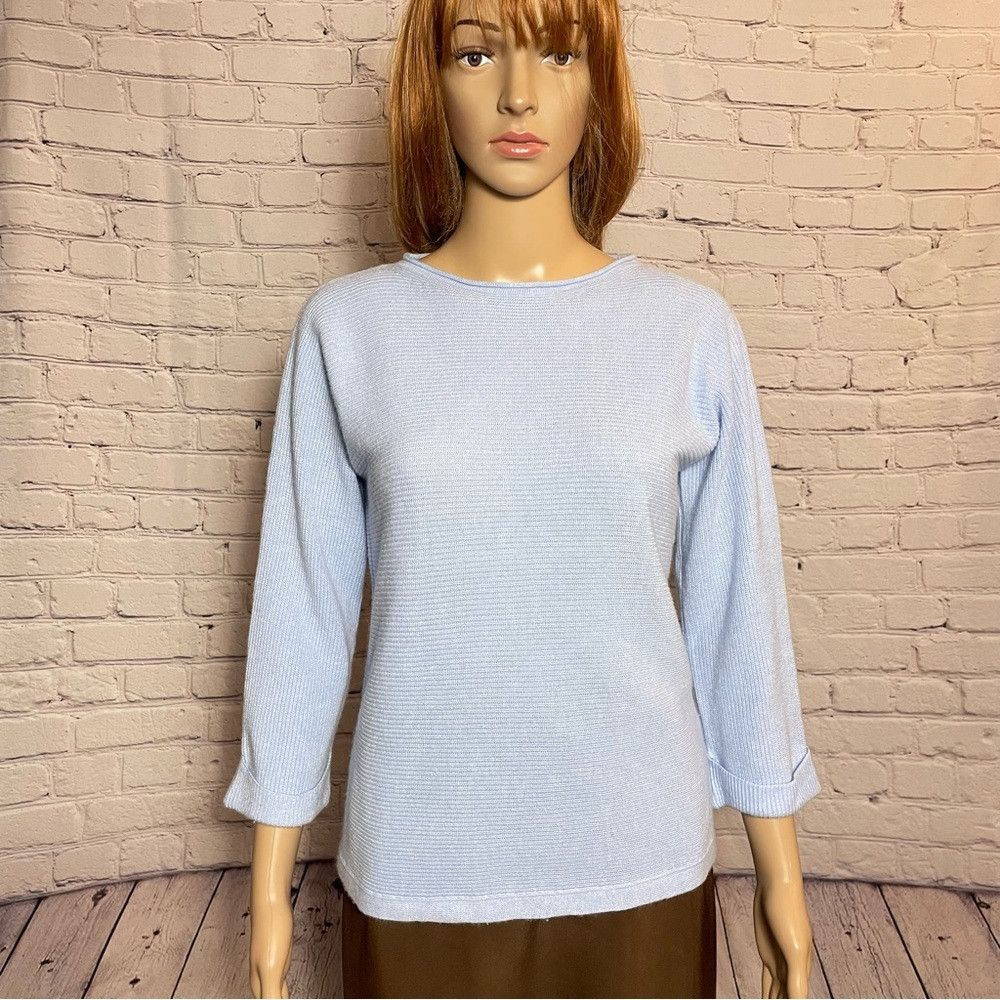 NWT New Bartolini Wool Cashmere Silk 3/4 Sleeve Sweater Siz