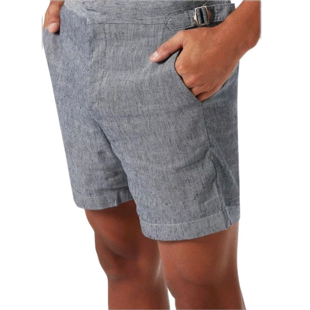 Michael Kors Michael Kors Men's Gray Adjustable Waist Linen Blend Chino S Size US 38 / EU 54 - 2 Thumbnail