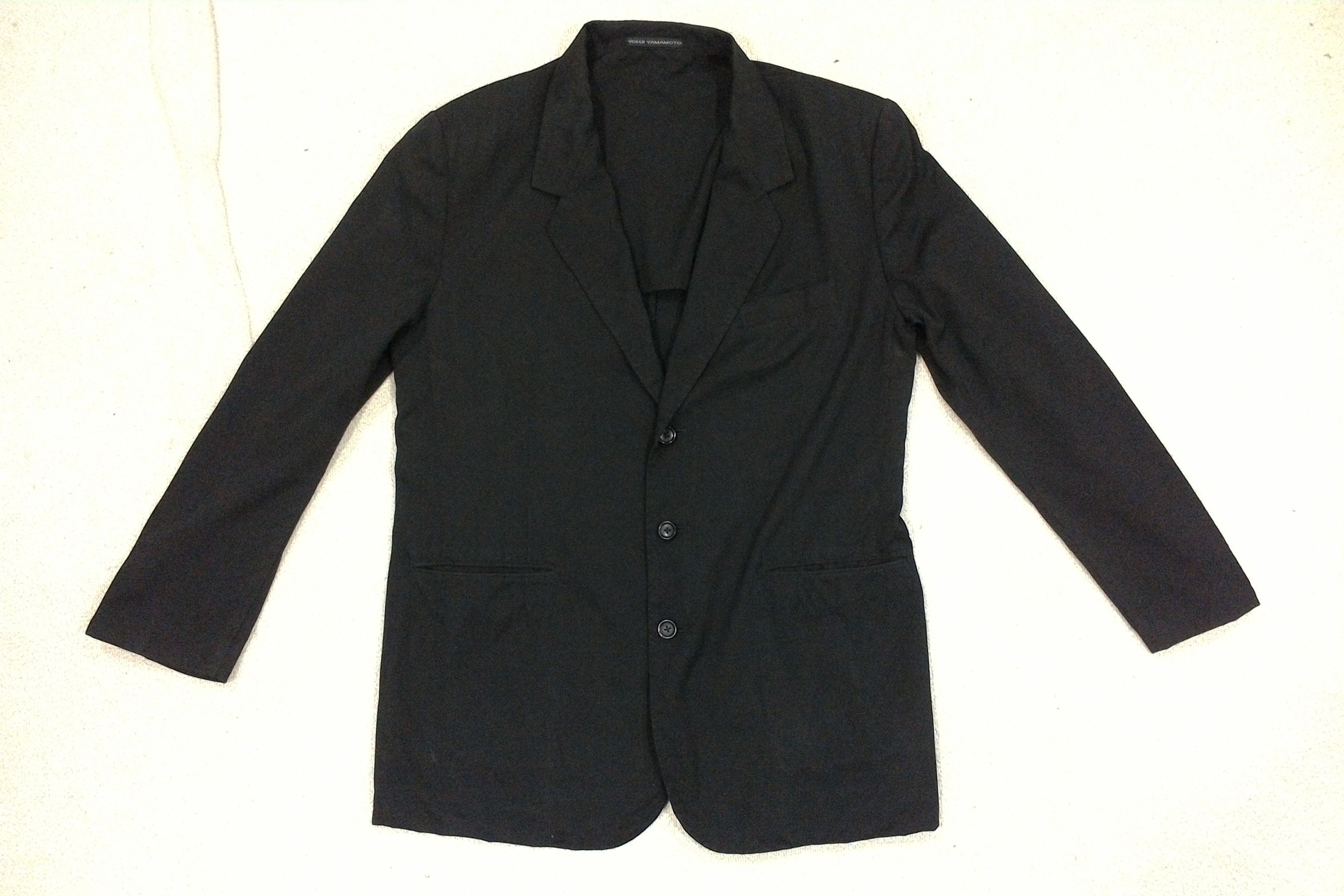 Designer × Y's × Yohji Yamamoto Vintage Black YS Blazer Jacket Size US L / EU 52-54 / 3 - 2 Thumbnail