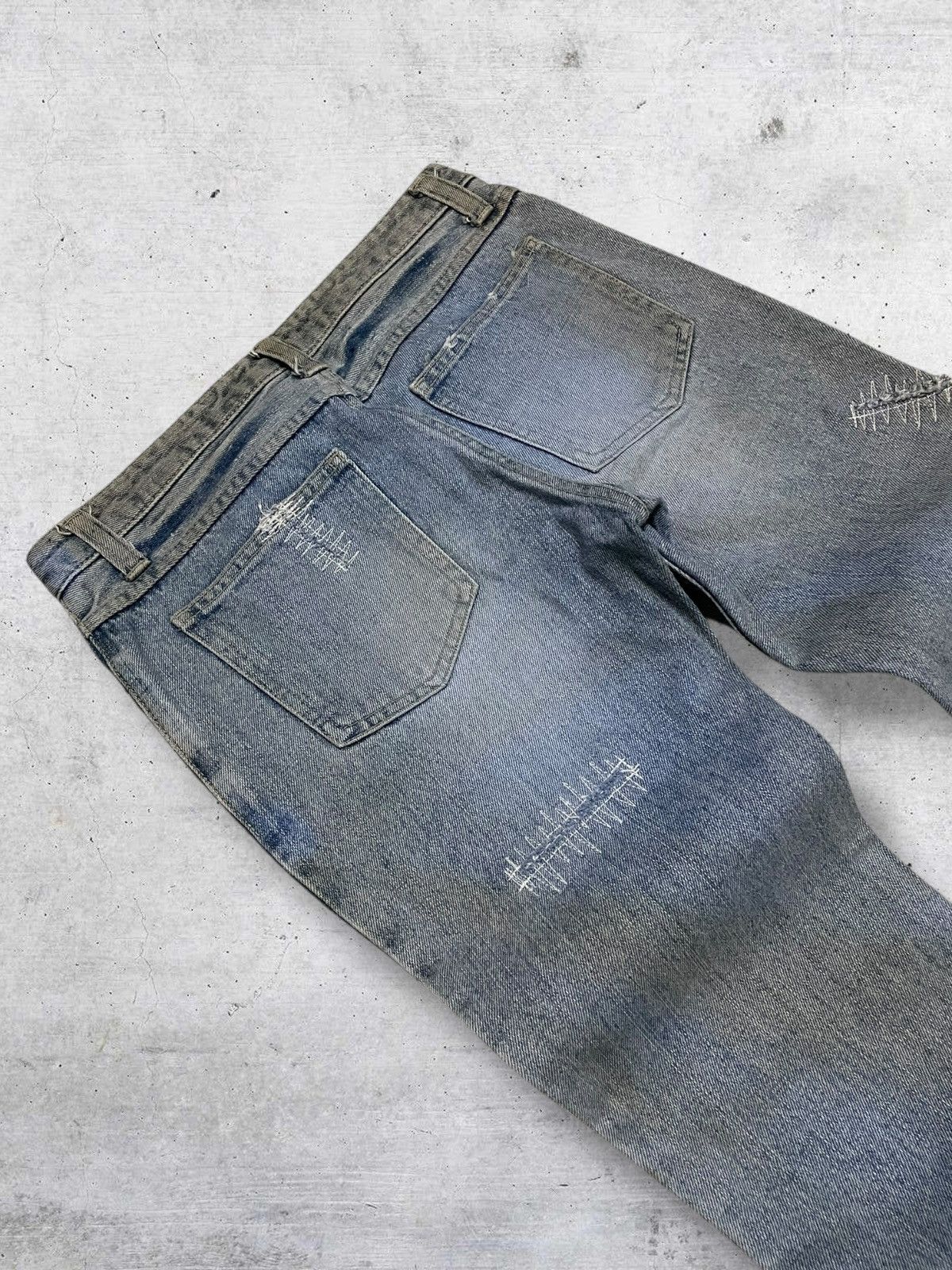 Tornado Mart VINTAGE REAL INTERPLANET OG JAPAN DIRTY STYLE FLARED DENIM Size US 28 / EU 44 - 15 Thumbnail
