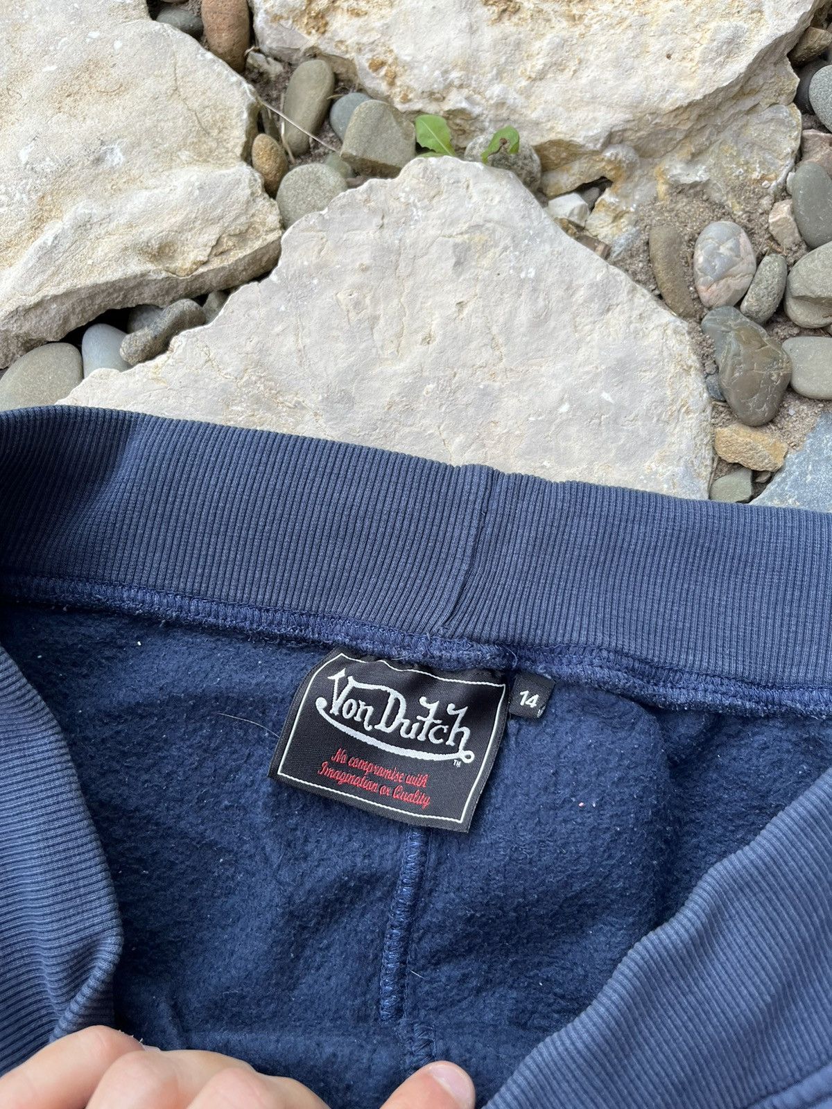 Vintage × Von Dutch Vintage Von Dutch y2k logo distressed navy sweatpants Size US 32 / EU 48 - 14 Thumbnail