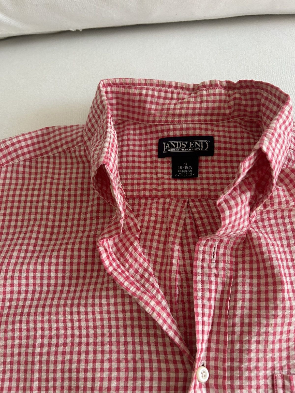 Lands' End Vintage lands end seersucker short sleeve button down Size US M / EU 48-50 / 2 - 2 Thumbnail