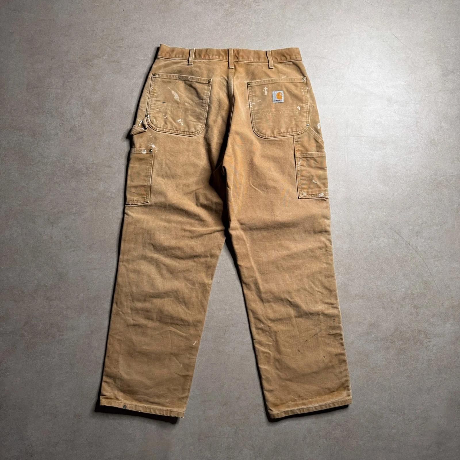 Carhartt Vintage Carhartt Tan Double Knee Pants - 36x30 Size US 36 / EU 52 - 2 Thumbnail