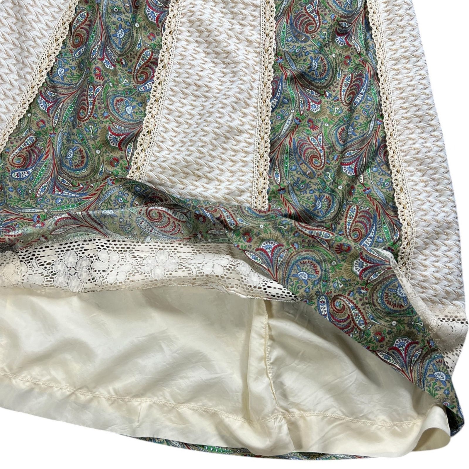 Other 70s Tumbleweeds Prairie Cottagecore Maxi Skirt Paisley O/S Size 36" / US 14 / IT 50 - 6 Thumbnail