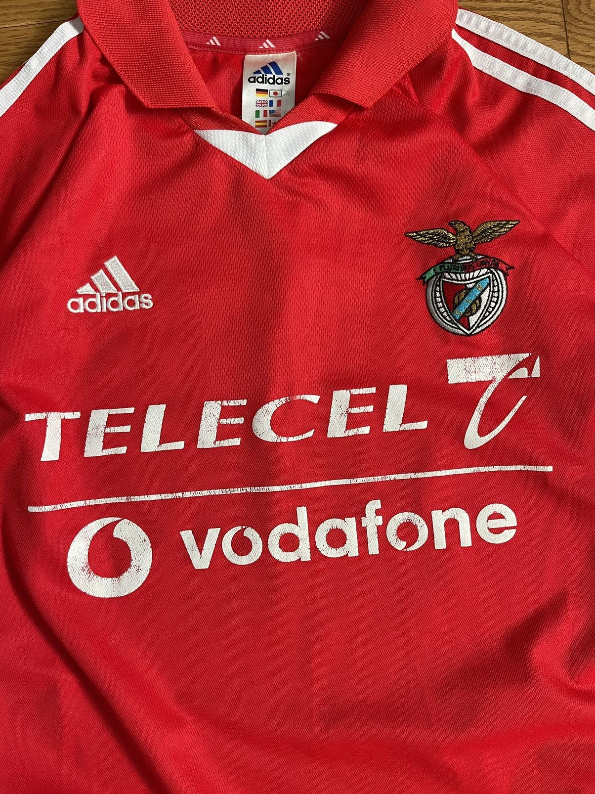 Adidas × Vintage Vintage Adidas SL Benfica Home Jersey Size US XL / EU 56 / 4 - 4 Thumbnail