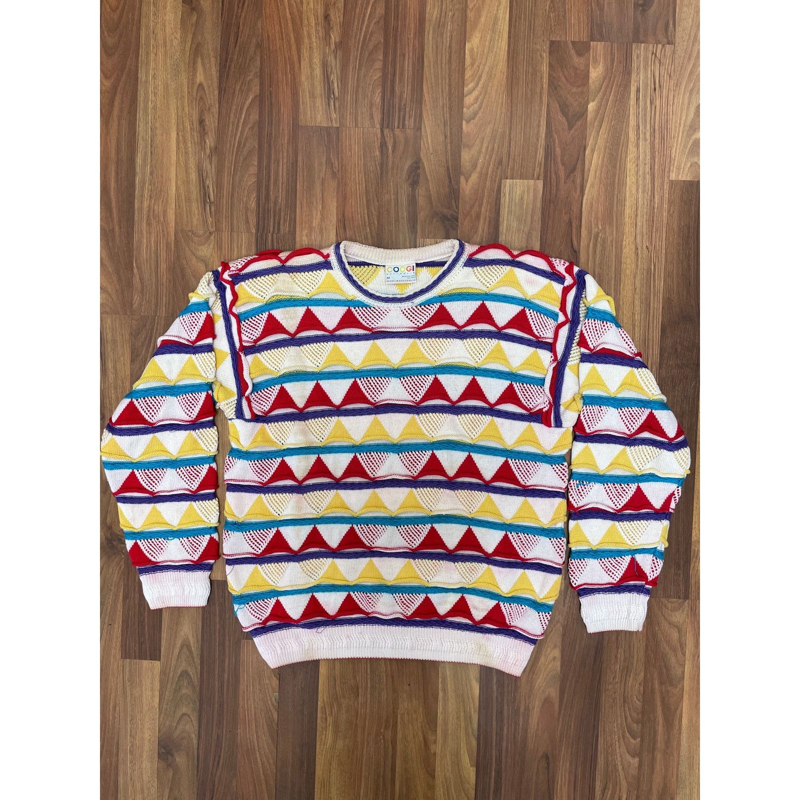 Coogi Vintage 1990's Coogi Geometric Pullover Knitted Sweater M Size US M / EU 48-50 / 2 - 1 Thumbnail