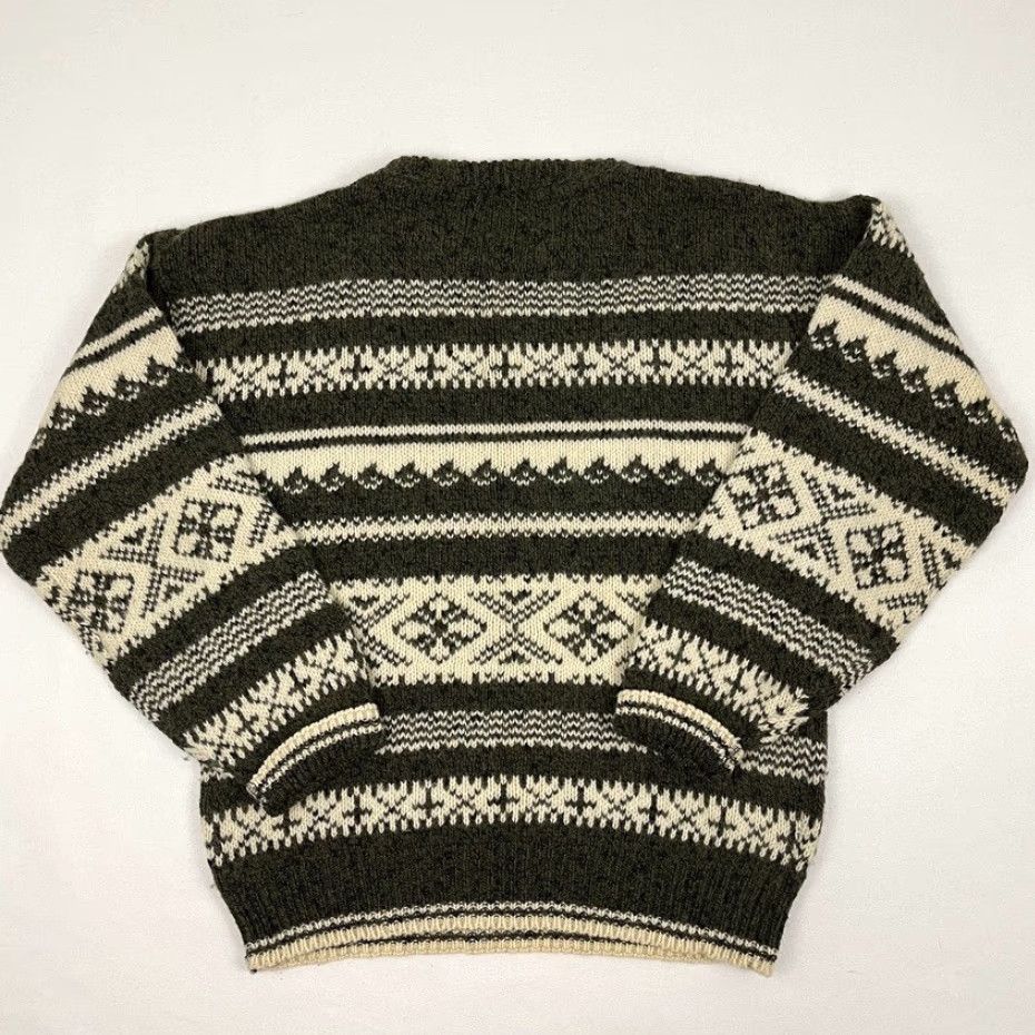 Vintage VINTAGE Royal North Mills Sweater Mens L Wool Blend Fair Isle Nordic Knit Grandpa Jumper Size US L / EU 52-54 / 3 - 6 Thumbnail