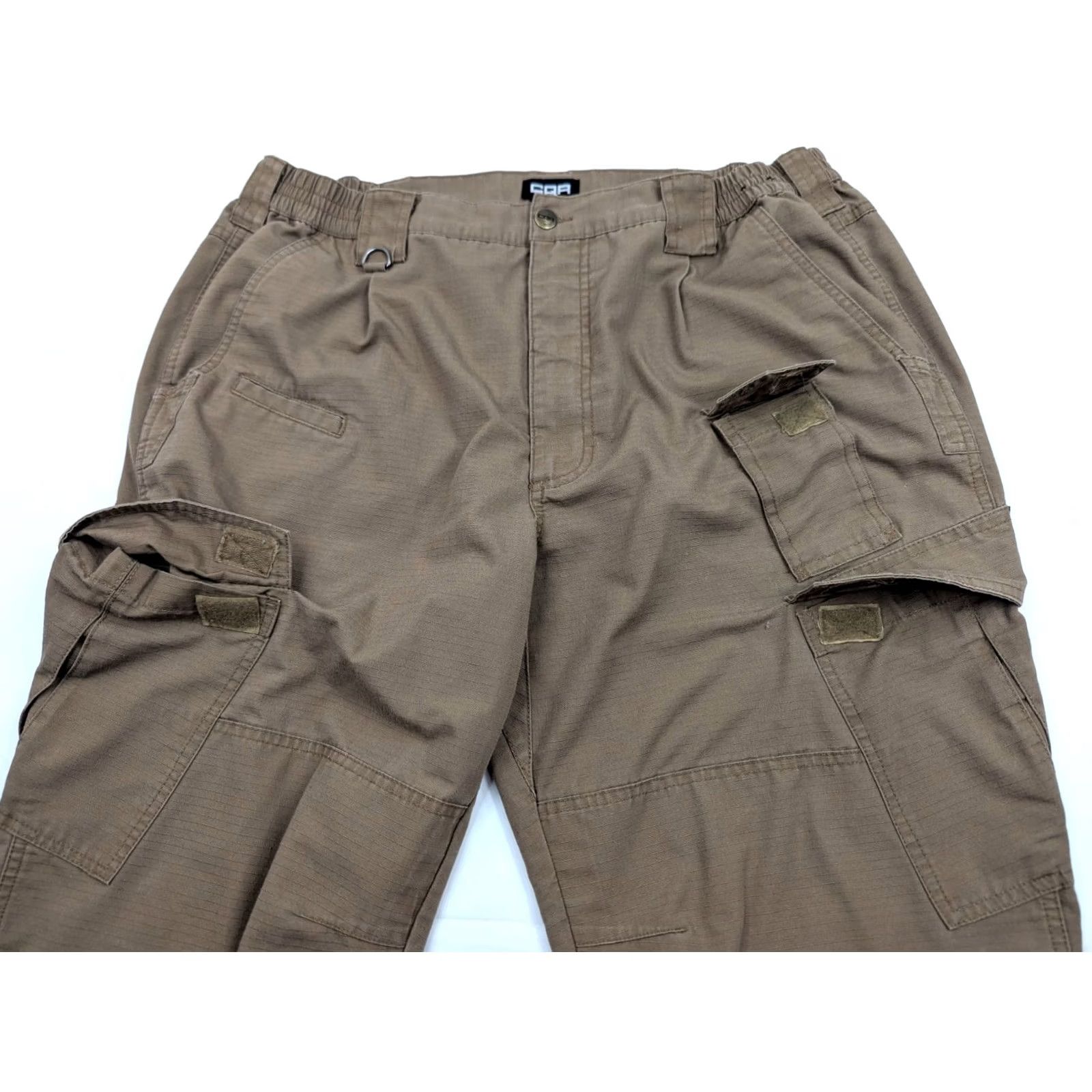 Vintage CQR Ripstop Tactical Cargo Pants Men 40x30 Tan Outdoor Work Utility Cargo Pocket Pockets Zipper Button Regular Size 35 Rugged Size US 35 - 4 Thumbnail