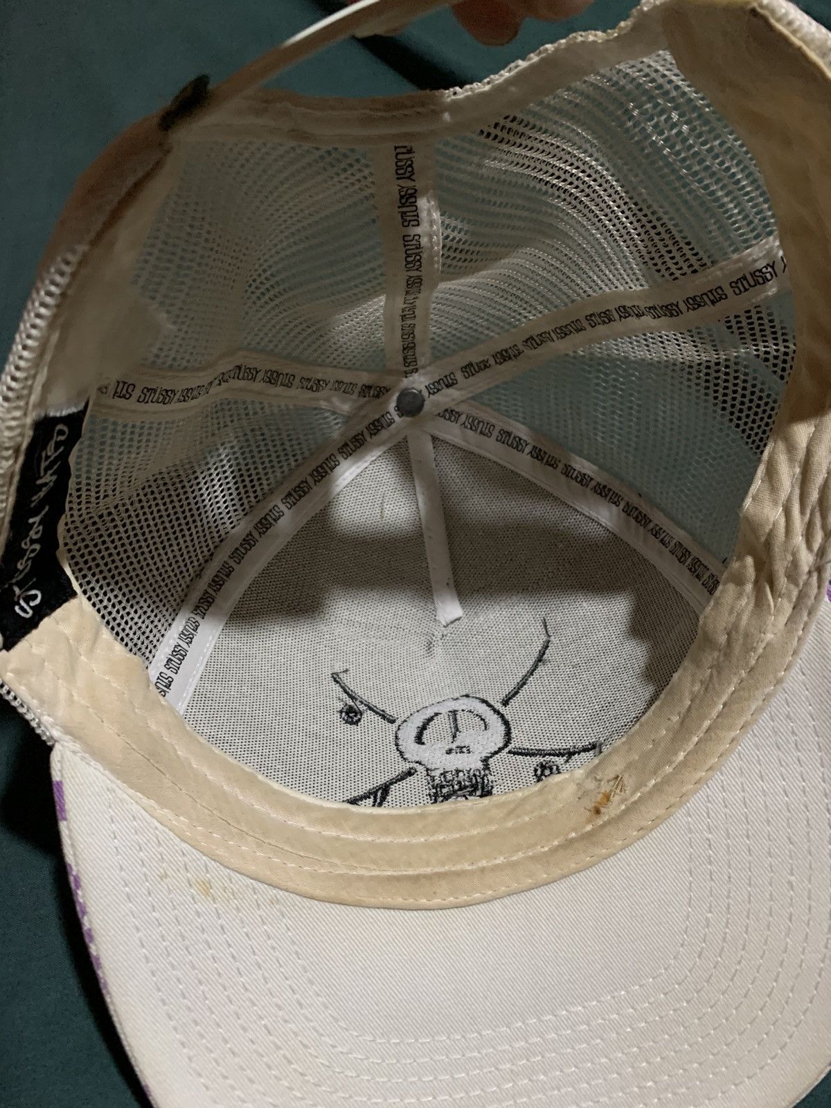 Stussy × Vintage Vintage Stussy Trucker Snap Button Embroidery Skull Cap Size ONE SIZE - 8 Thumbnail