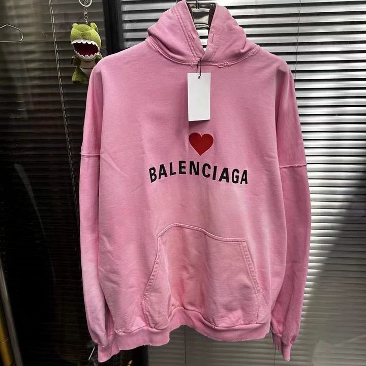 Balenciaga Balenciaga Pink Love Mood Destruction Hoodie Size US L / EU 52-54 / 3 - 1 Thumbnail