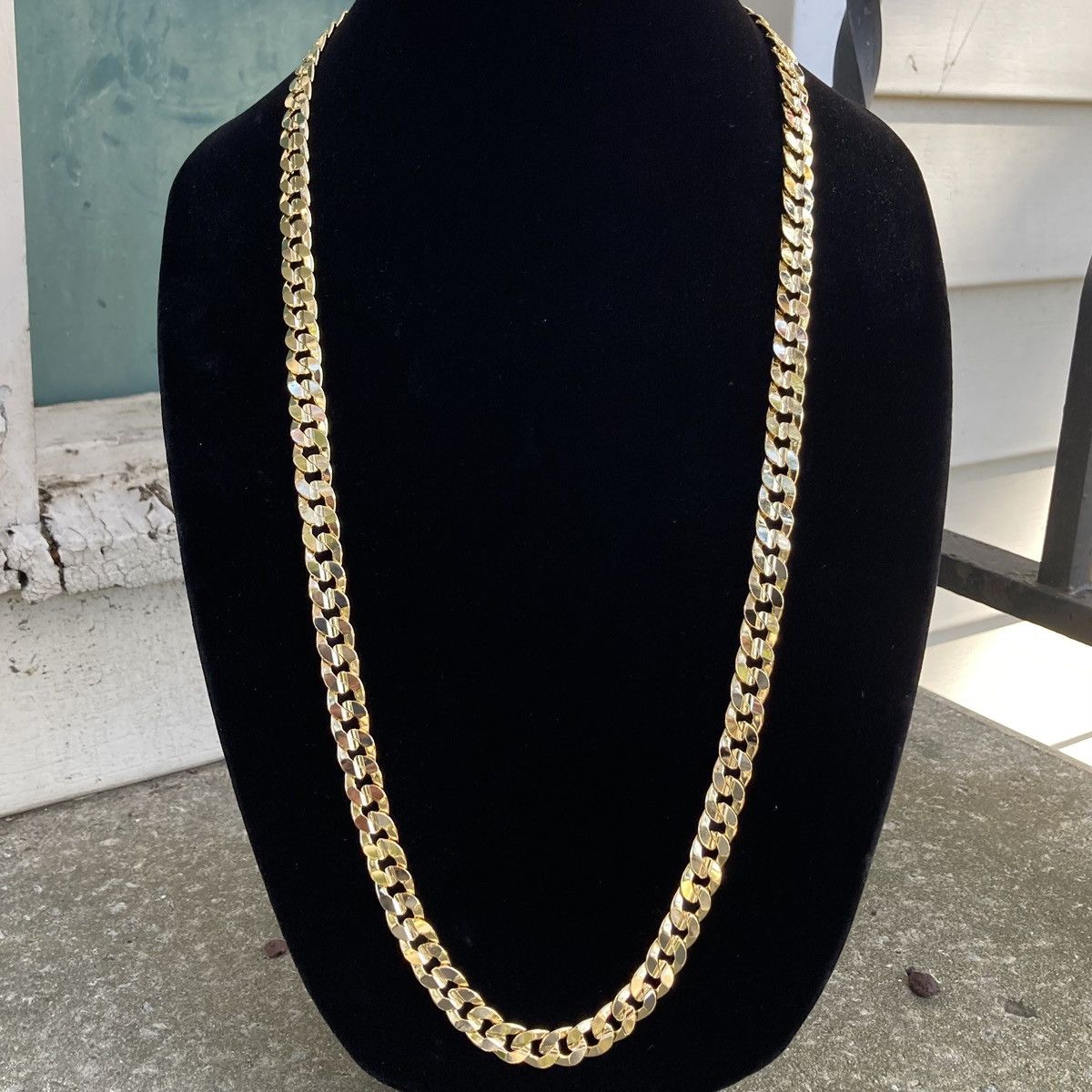 Jewelry Gold Chain Cuban Link Curb Necklace 30in 10mm Size ONE SIZE - 4 Thumbnail