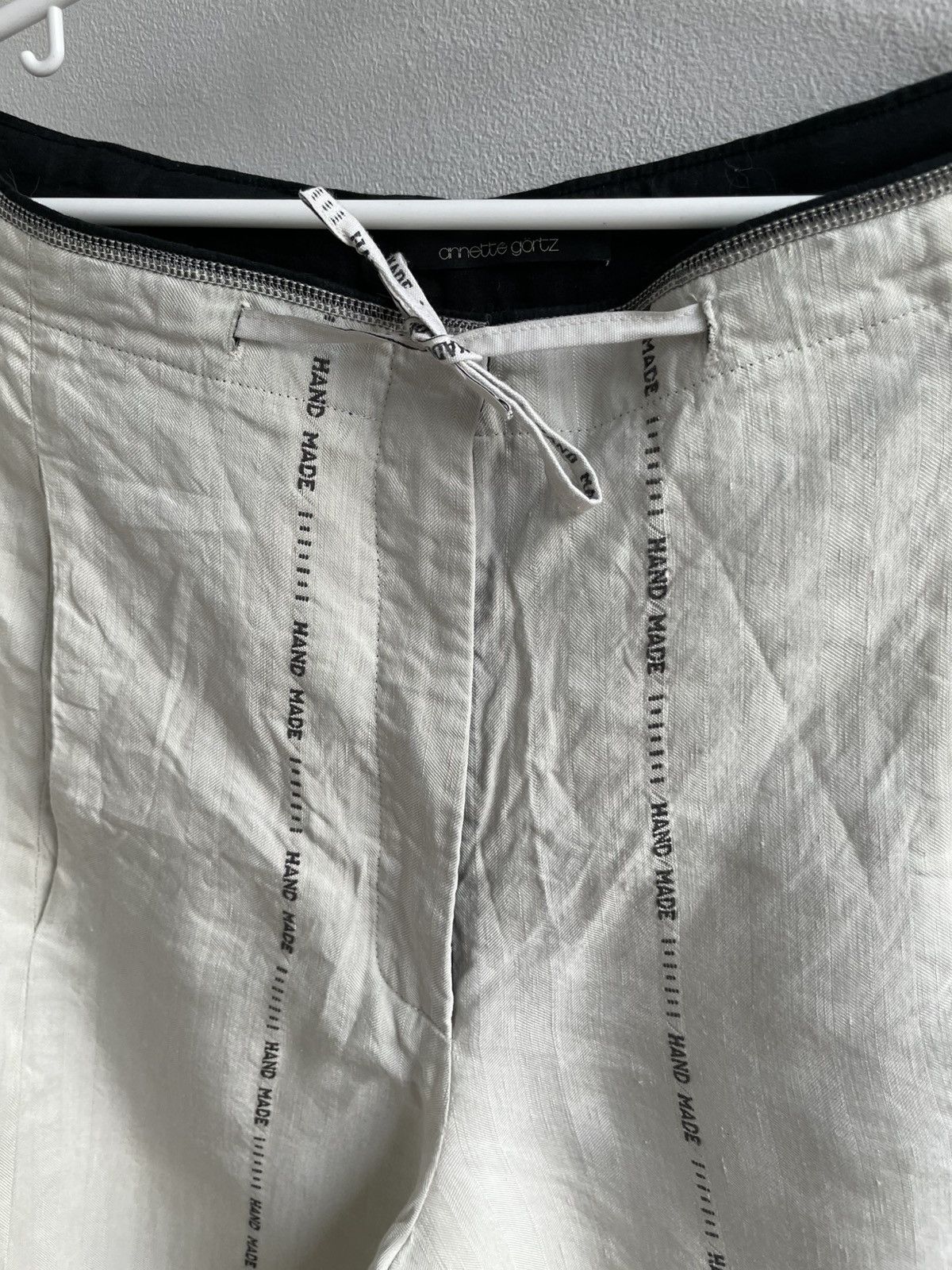 Annette Gortz × Designer × Vintage Anette Gortz Germany Linen Viscose Classic Pants Free Fit Size 36" / US 14 / IT 50 - 11 Thumbnail