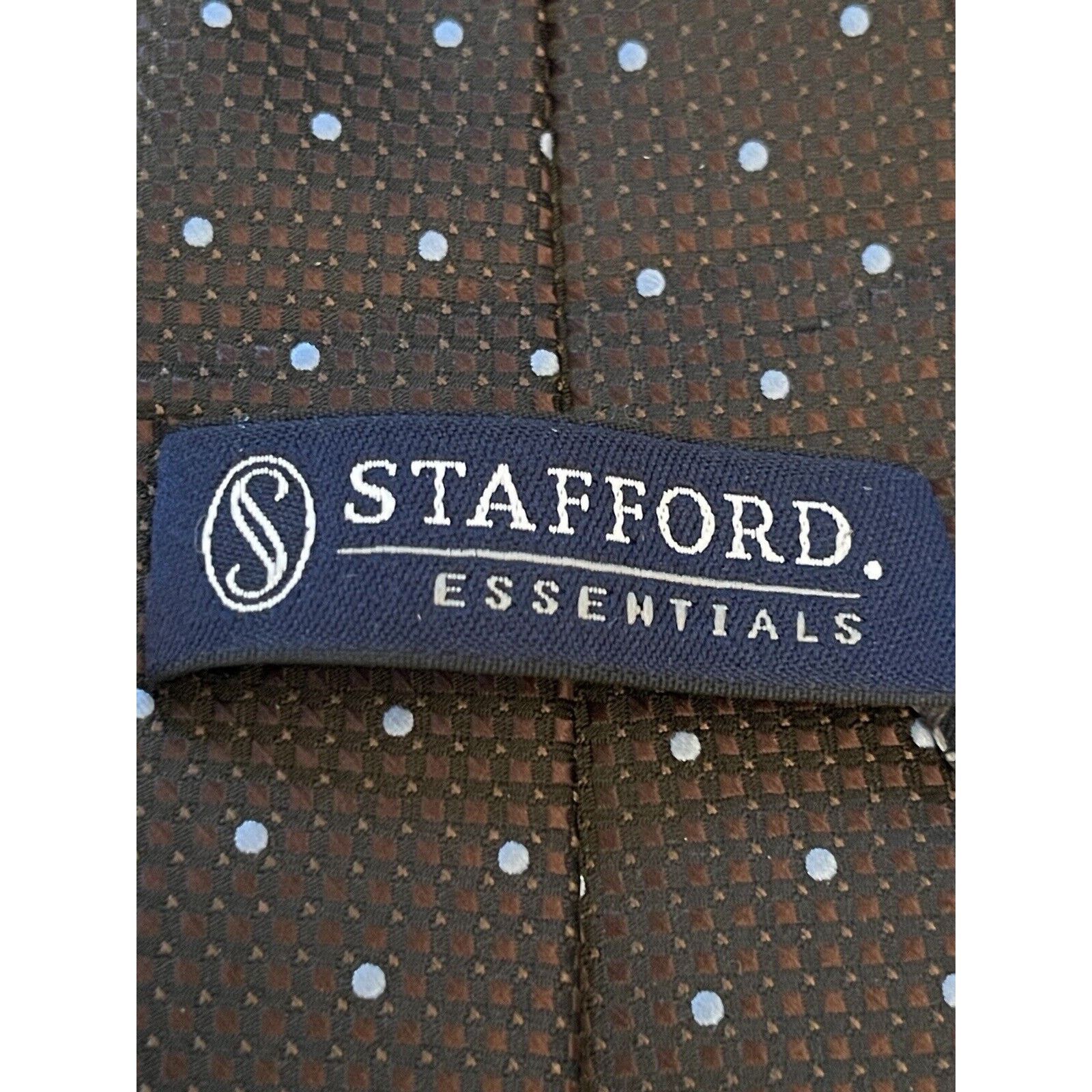Stafford Stafford Essentials Brown Blue HandMade 100% Polyester China Size ONE SIZE - 8 Thumbnail