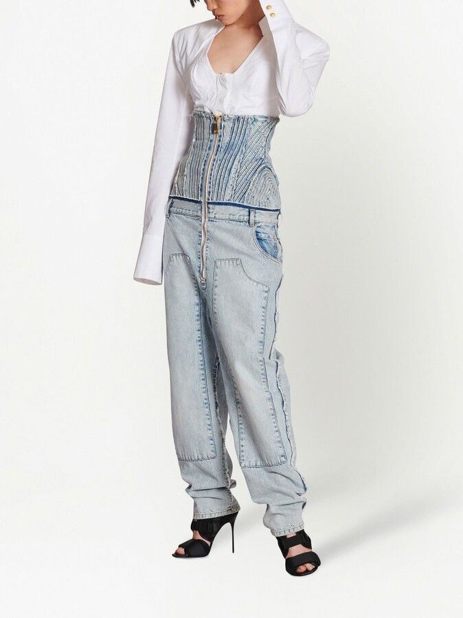 Balmain o1y0625 Denim Pant in Light Blue Size 26" / US 2 / IT 38 - 3 Thumbnail