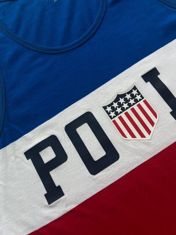Polo Ralph Lauren Polo Ralph Lauren 2019 Deadstock Top Tank Stadium Spell Out Size US M / EU 48-50 / 2 - 3 Thumbnail