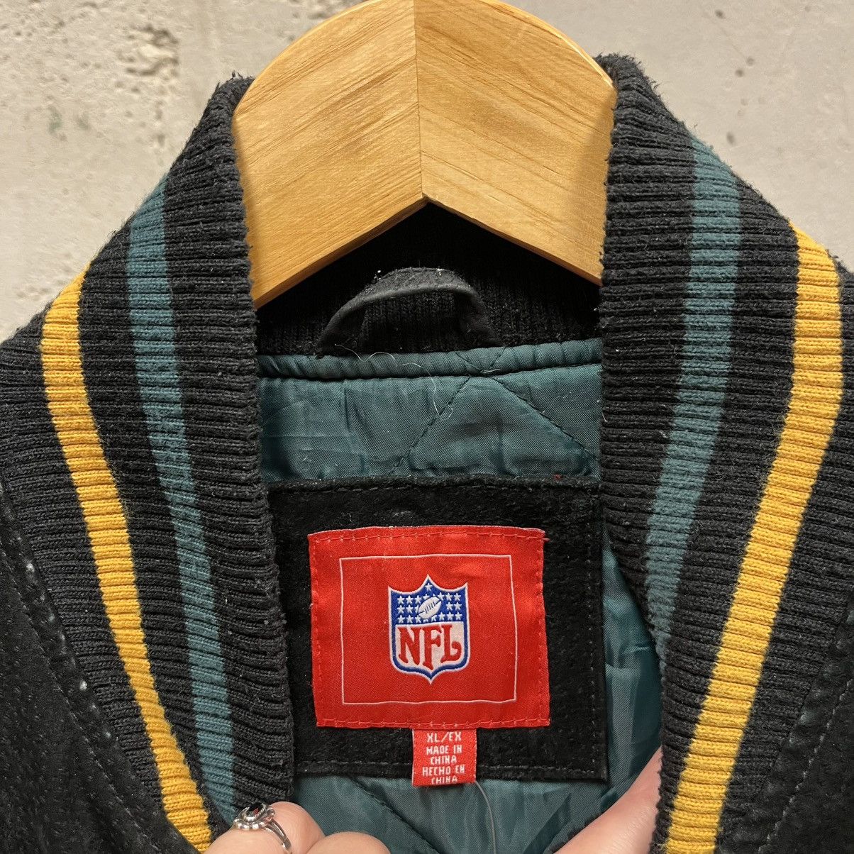 Starter Vintage 90s NFL Green Bay Packers Suede Leather Jacket Coat Size US XL / EU 56 / 4 - 4 Thumbnail