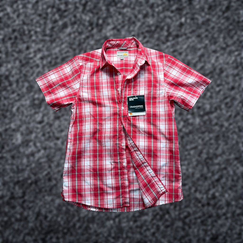 Vintage Craghoppers Button-Up Shirt Mens M Red Short Sleeve Shirt Size US M / EU 48-50 / 2 - 1 Thumbnail