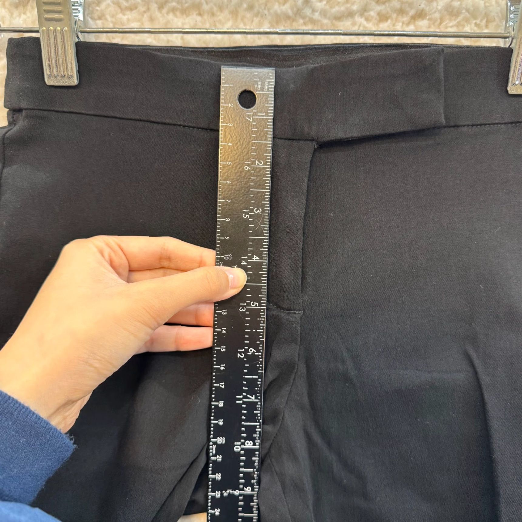 Vintage NWT Black Capri Pants 00 0 23 24 Mid Rise Stretch Office Siren Womens Capri Pants Size 25" / US 0 / IT 36 - 7 Thumbnail