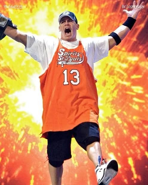 NBA Retro Malone#13 Spirits Of StLouis Jersey Worn by John Cena Size US XL / EU 56 / 4 - 3 Thumbnail