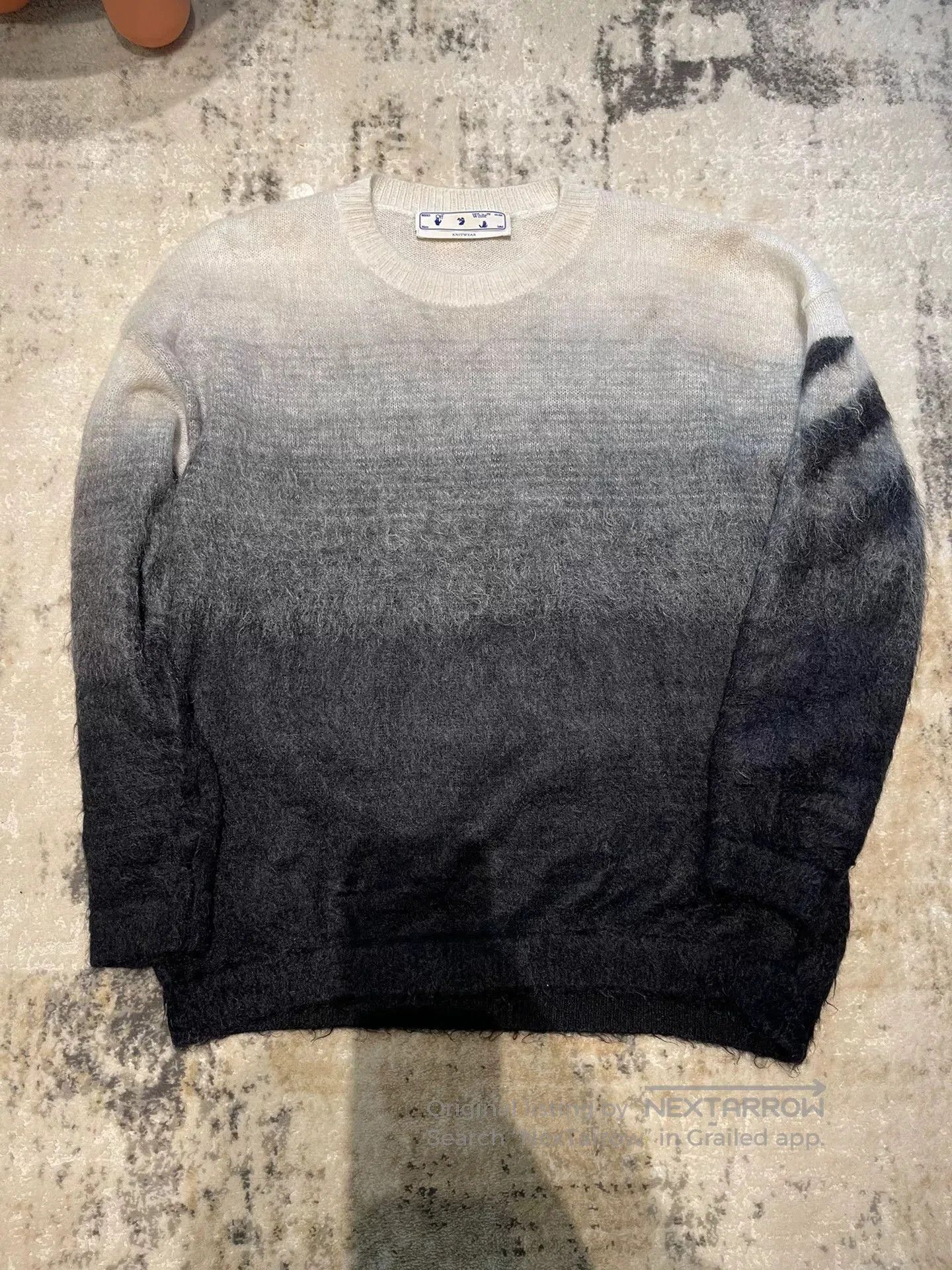 Off-White off white mohair logo sweater. Size XL / US 12-14 / IT 48-50 - 2 Thumbnail