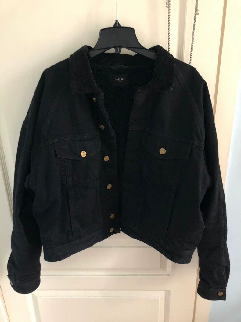 Fear of God Fear of God Season 5 lambswool denim jacket jacket Size US L / EU 52-54 / 3 - 1 Thumbnail
