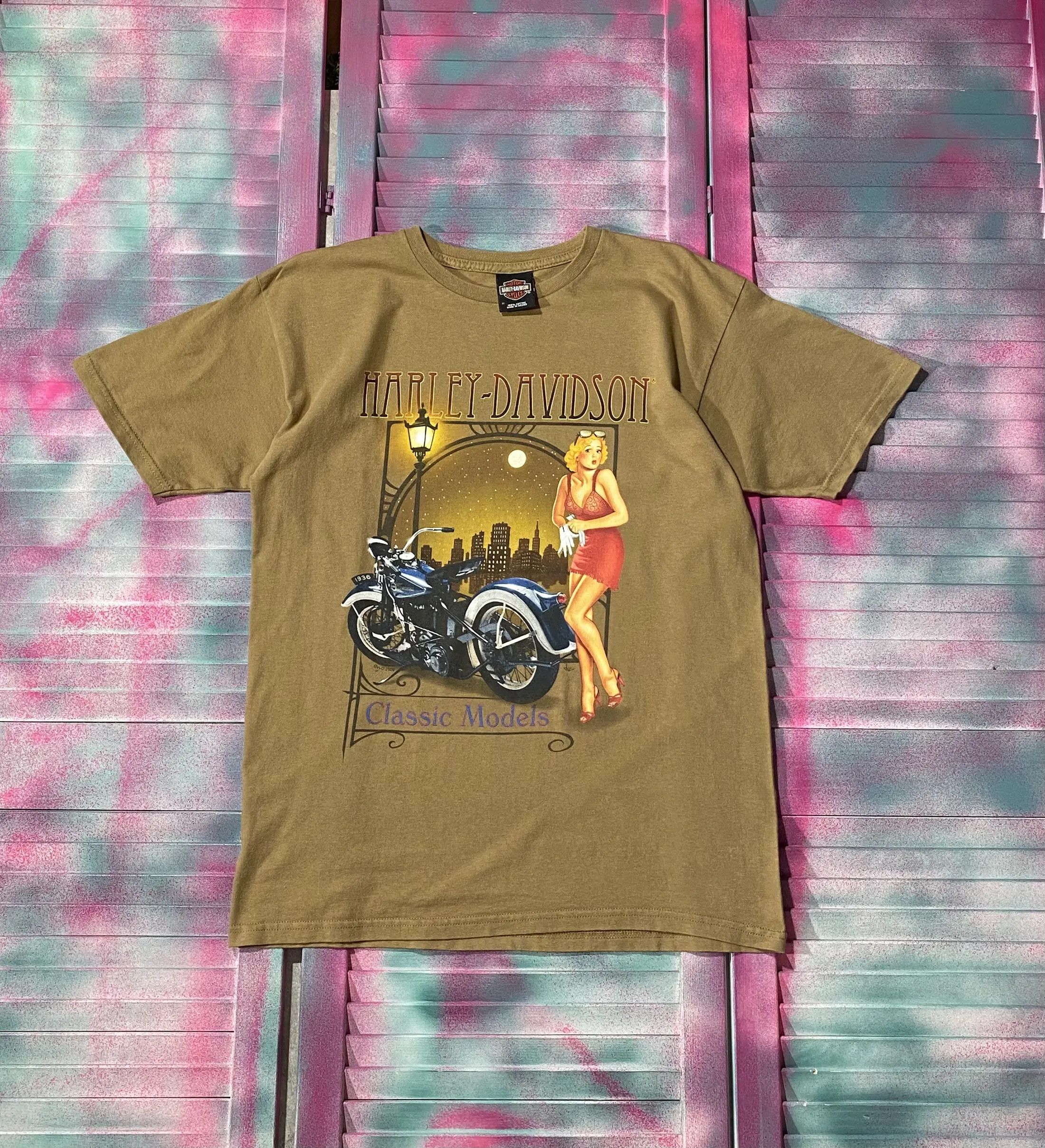 Harley Davidson Vintage Y2K Harley Davison HOLLYWOOD Girls and Cars T-shirt Size US M / EU 48-50 / 2 - 3 Thumbnail