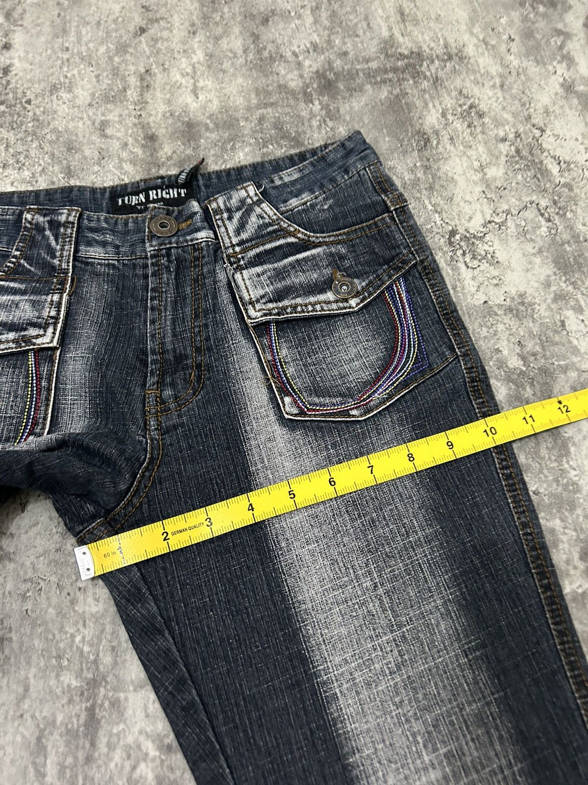 If Six Was Nine × Japanese Brand × Le Grande Bleu (L.G.B.) Turn Right Black Wash Flare Pants Size US 28 / EU 44 - 16 Thumbnail