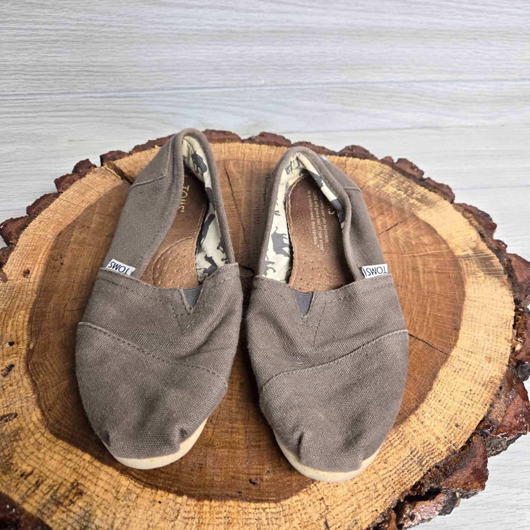 Toms TOMS Alpargata Canvas Slip-On Ash Brown Adult Women’s Size 6 Flats Size US 6.5 / IT 36.5 - 3 Thumbnail