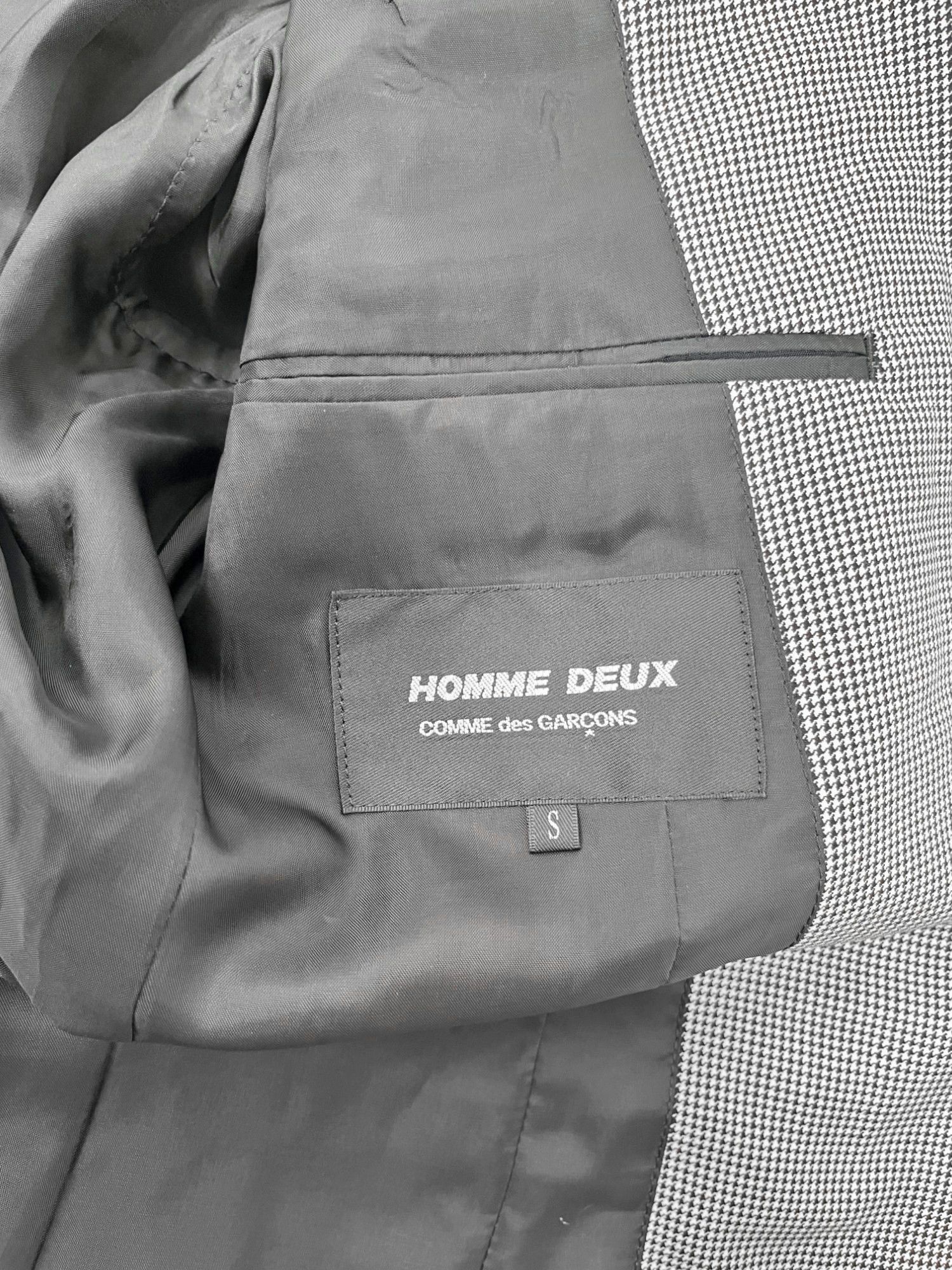 Comme des Garcons Homme Deux S/S 2021 Tartan Studded Grey Coat Size US S / EU 44-46 / 1 - 11 Thumbnail