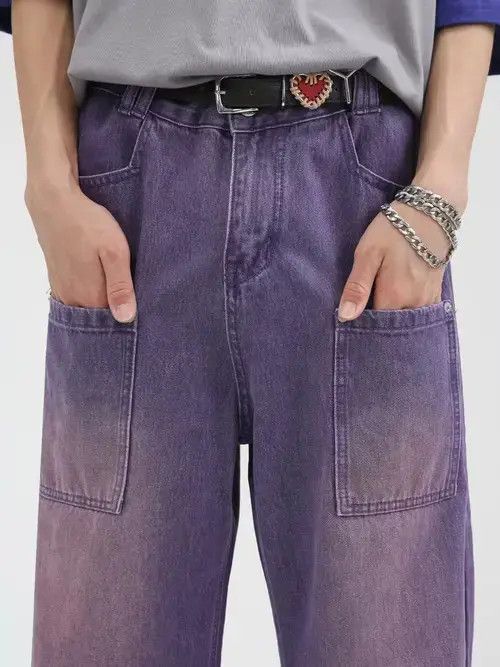 Designer × Japanese Brand × Vintage faded baggy y2k hiphop cargo jeans Size US 33 - 4 Thumbnail