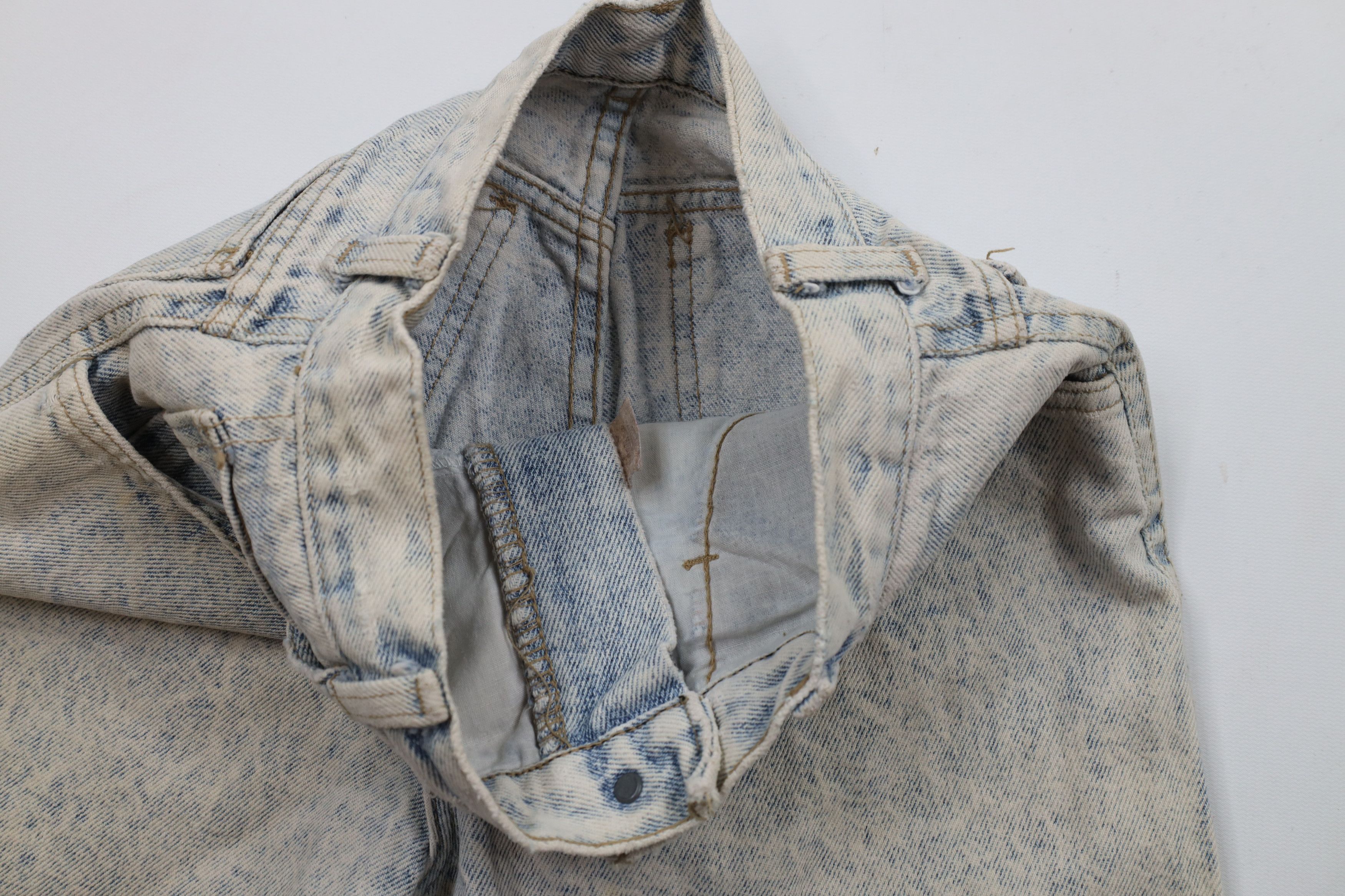 Vintage Vintage 80s 90s Streetwear Acid Wash Tapered Leg Denim Jeans Size 25" / US 0 / IT 36 - 9 Thumbnail