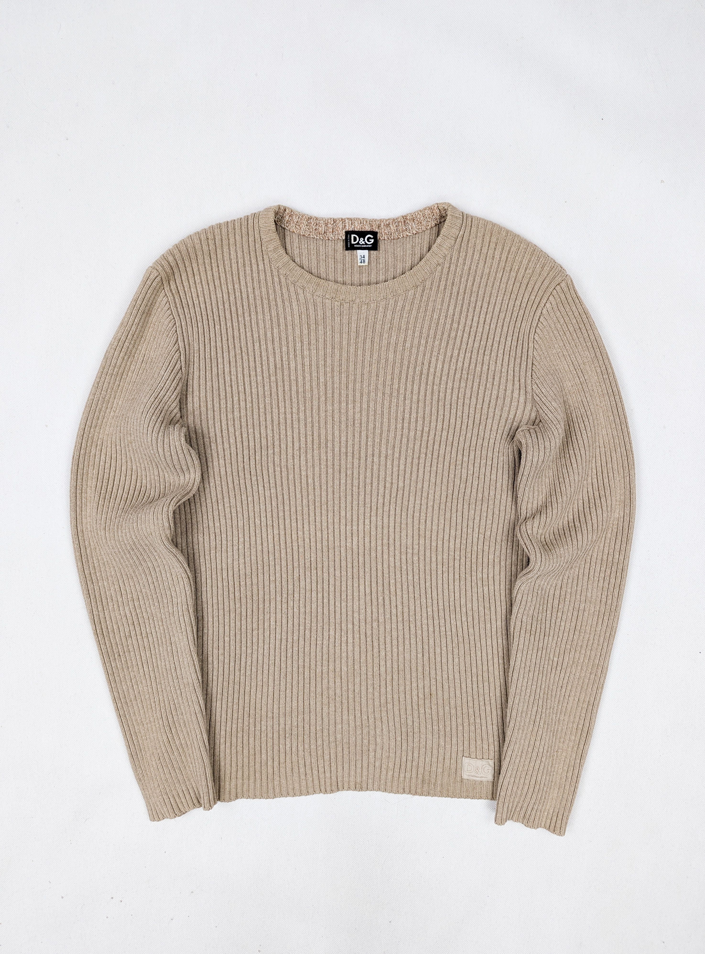 Dolce & Gabbana Dolce Gabbana beige sweater jumper Size XL / US 12-14 / IT 48-50 - 1 Thumbnail