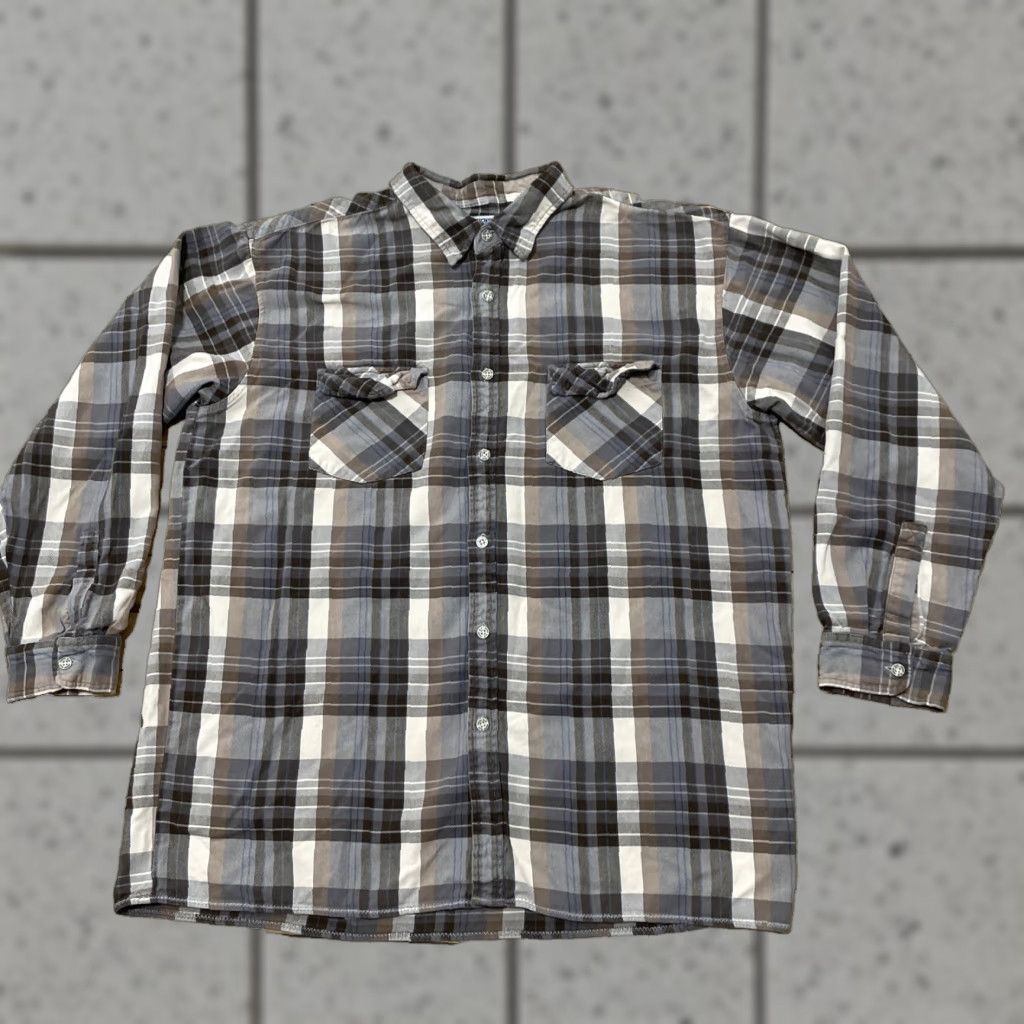 Anchor Blue VINTAGE Anchor Blue Button-Up Shirt Men XL Brown Cream Plaid Flannel Western 90s Y2K Skate Caps? Size US XL / EU 56 / 4 - 1 Thumbnail