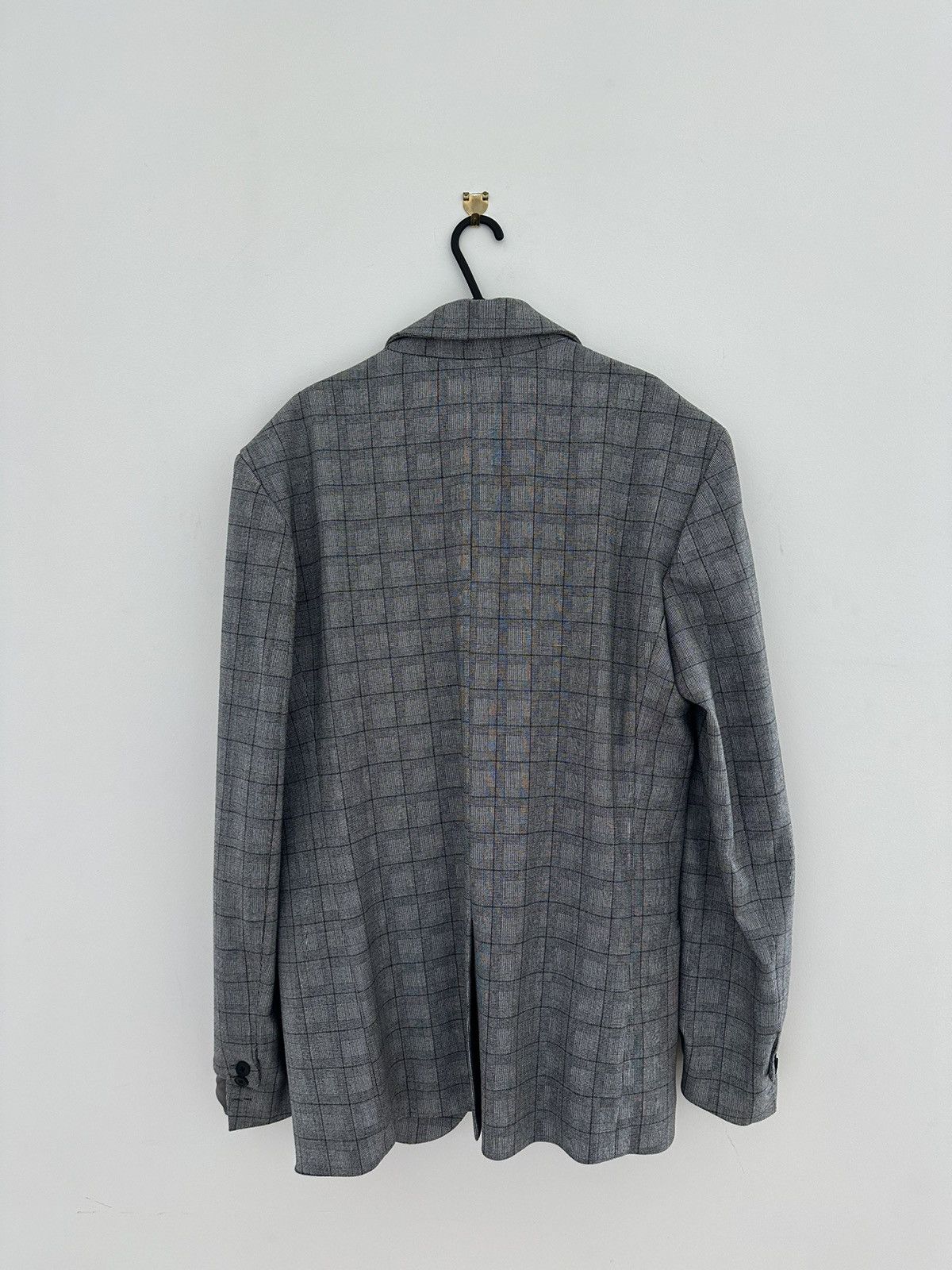 DELADA Delada Grey check split front wool Blazer Size 48R - 2 Thumbnail