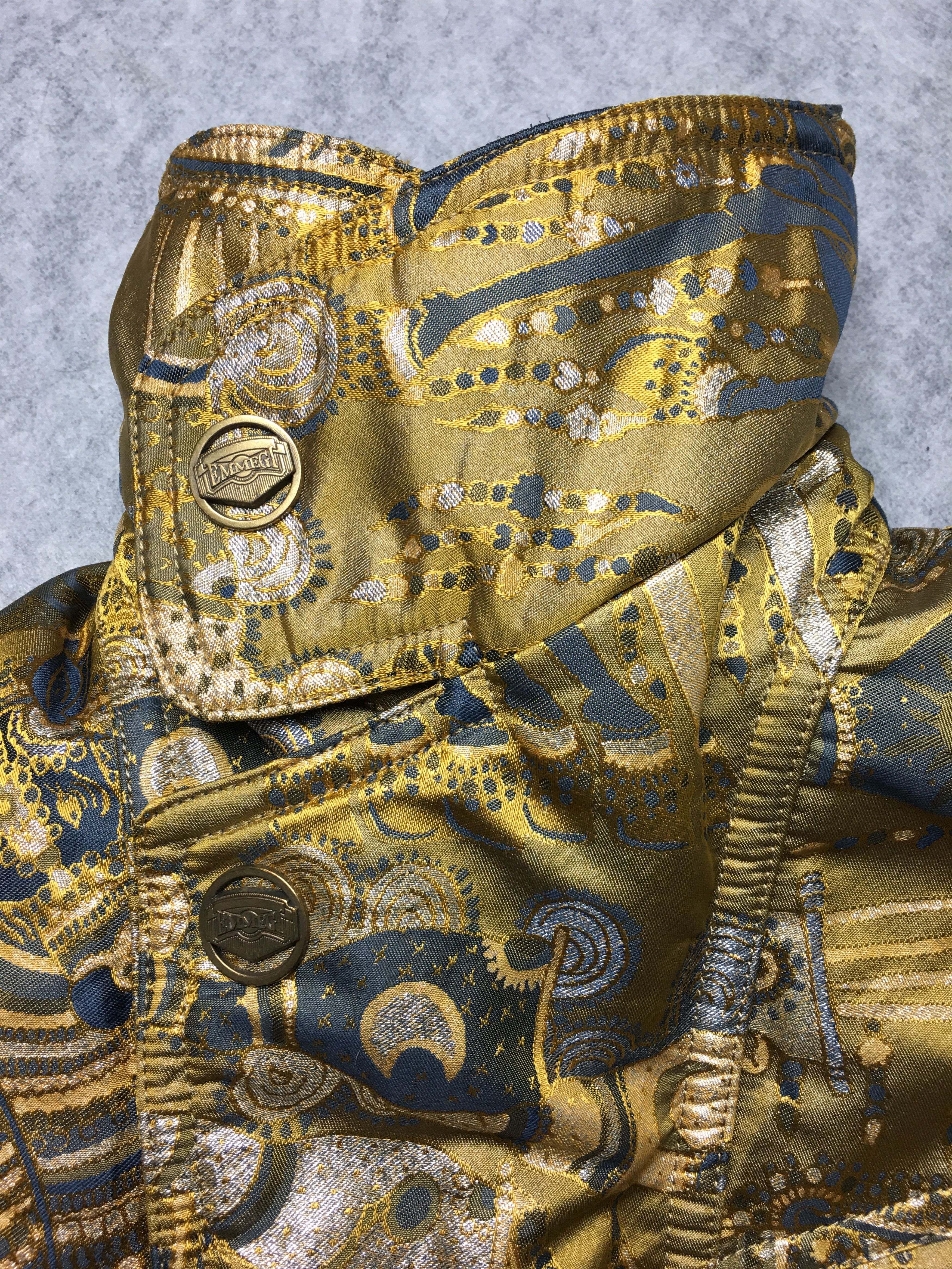 Vintage Rare 80s Vintage EMMEGI Gold One Piece Ski Suit Size 27" / US 4 / IT 40 - 10 Thumbnail