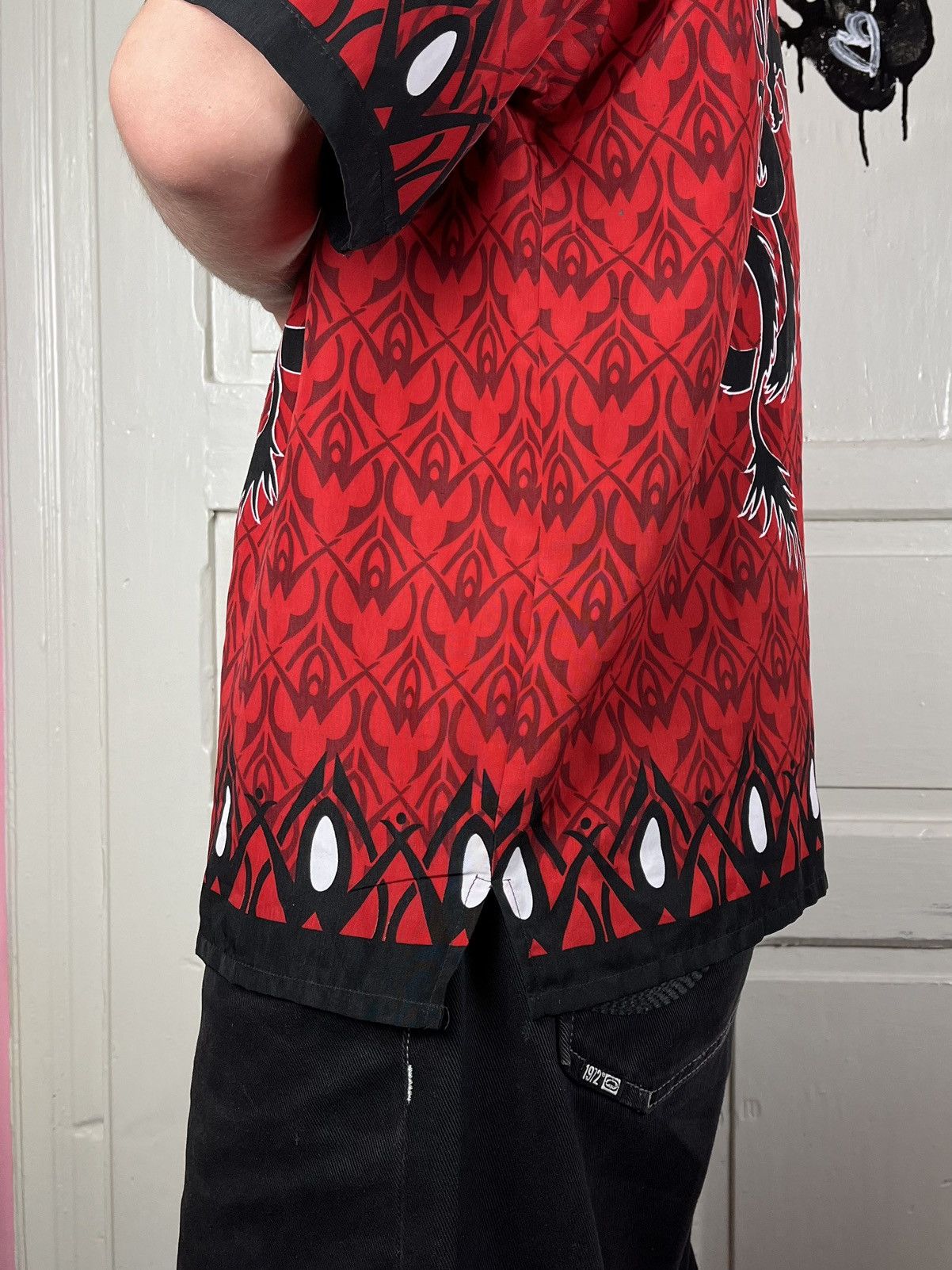 Other 🔥Sweety Collection Hawaiian button up shirt dragon abstract Size US L / EU 52-54 / 3 - 3 Thumbnail