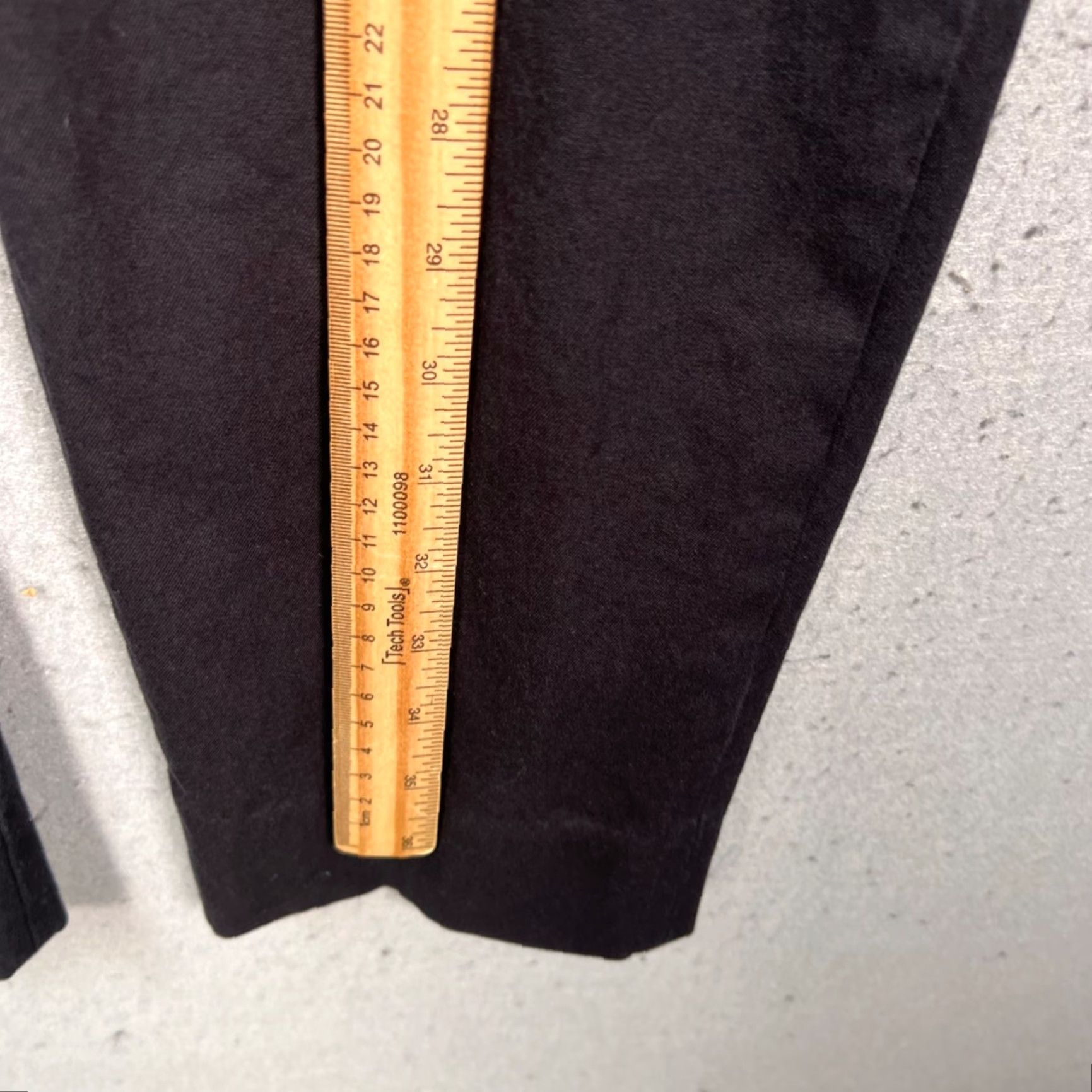 Everlane Everlane Womens 16 Black Tapered Leg Pants Cotton Blend Flat Front High Rise Stretch Ankle 26in Regular 26in Inseam Mens, Womens, Girls, Boys Size 38" / US 16 / IT 52 - 6 Thumbnail