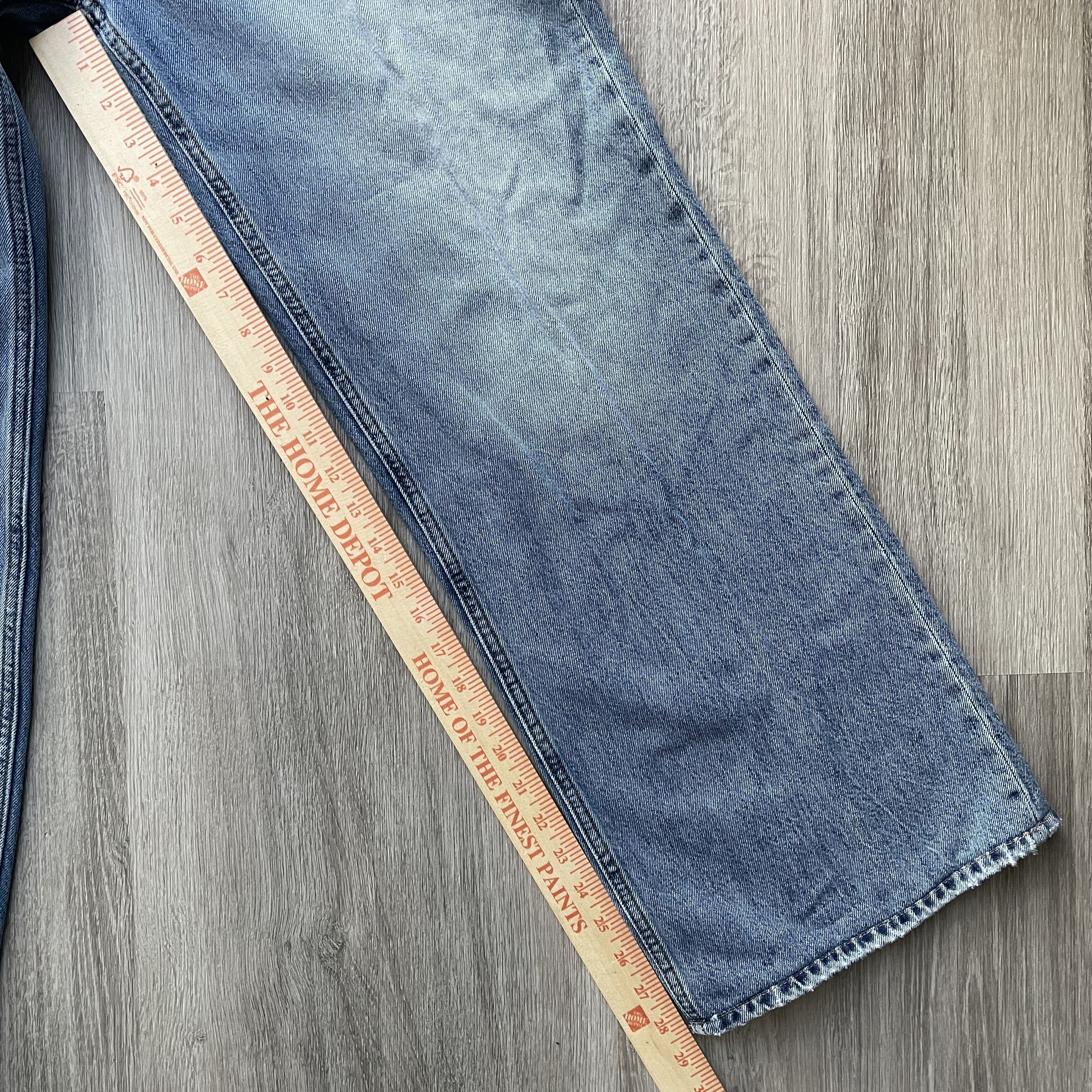 RE/DONE RE/DONE High Rise Wide Leg Sunfaded Flow Jeans Size 27 Size 27" / US 4 / IT 40 - 8 Thumbnail
