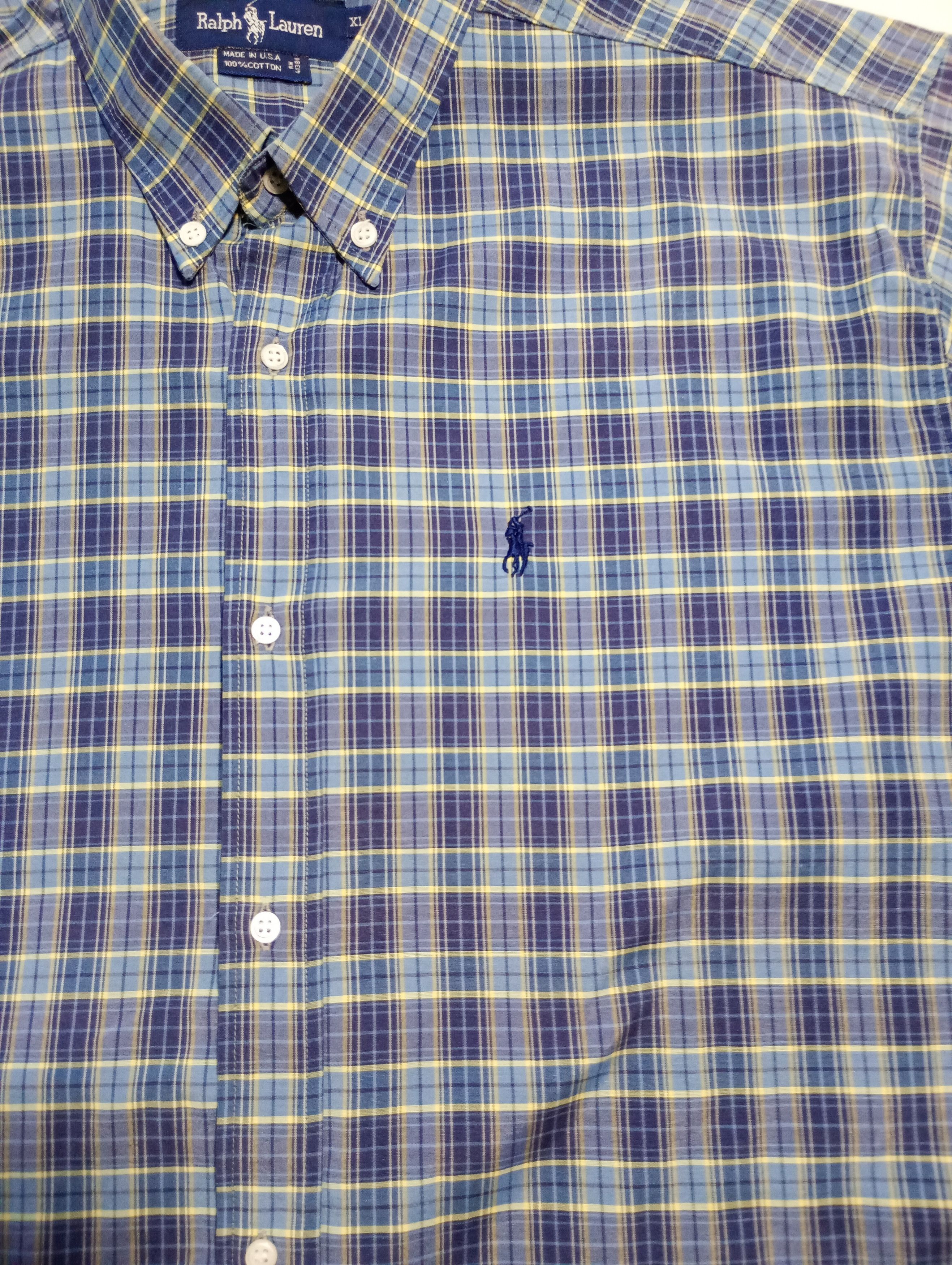 Ralph Lauren Ralph Lauren Checkered Shirt Vintage Made in USA Size US XL / EU 56 / 4 - 8 Thumbnail