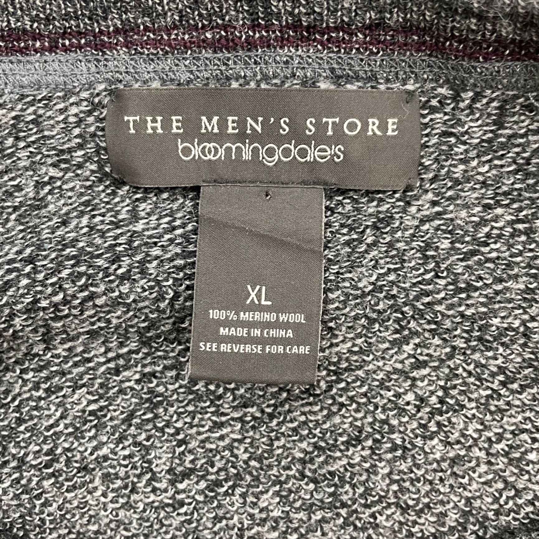 Bloomingdale's Bloomingdales Men's Pullover Sweater XL Crew Neck Gray 100% Merino Wool Knit Shirt Coat? Size US XL / EU 56 / 4 - 3 Thumbnail