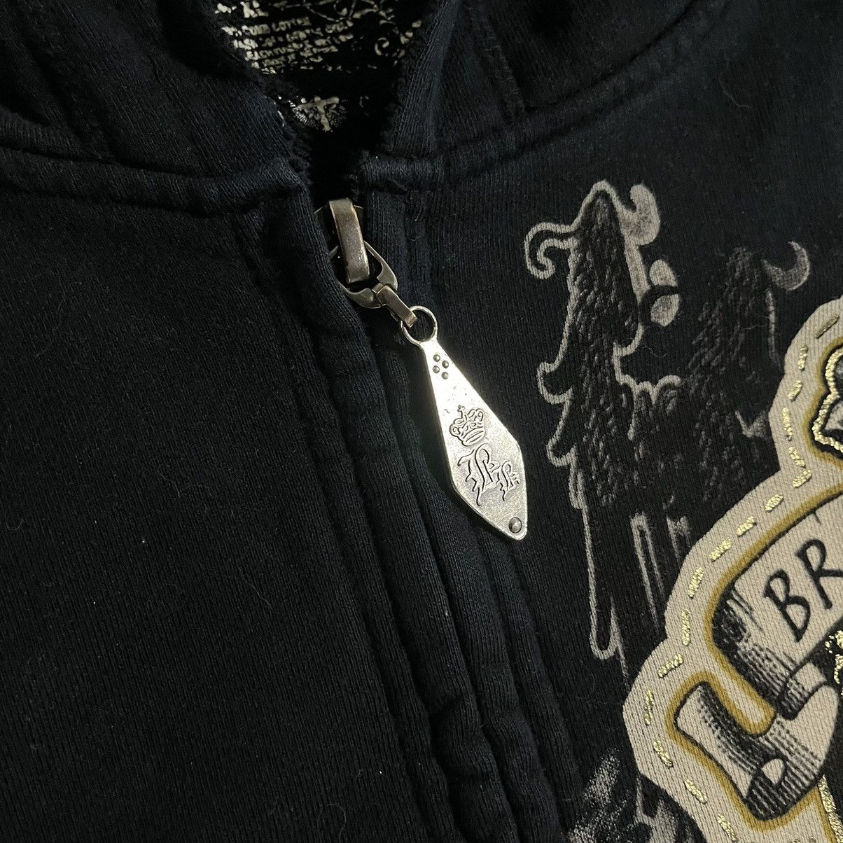 Affliction × Tapout × Vintage Crazy Vintage Y2K Affliction Style Grunge Goth Zip-Up Hoodie Size US XL / EU 56 / 4 - 5 Thumbnail