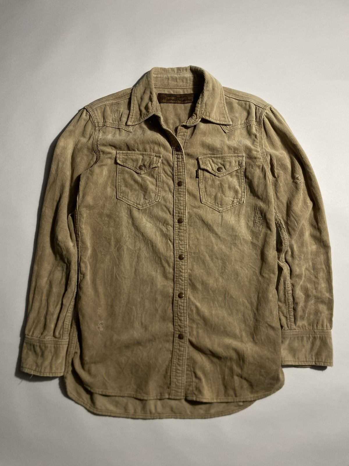 GOA GENUINE VINTAGE GOA CORDUROY DISTRESSED SNAP BUTTON L/S Size US S / EU 44-46 / 1 - 1 Thumbnail