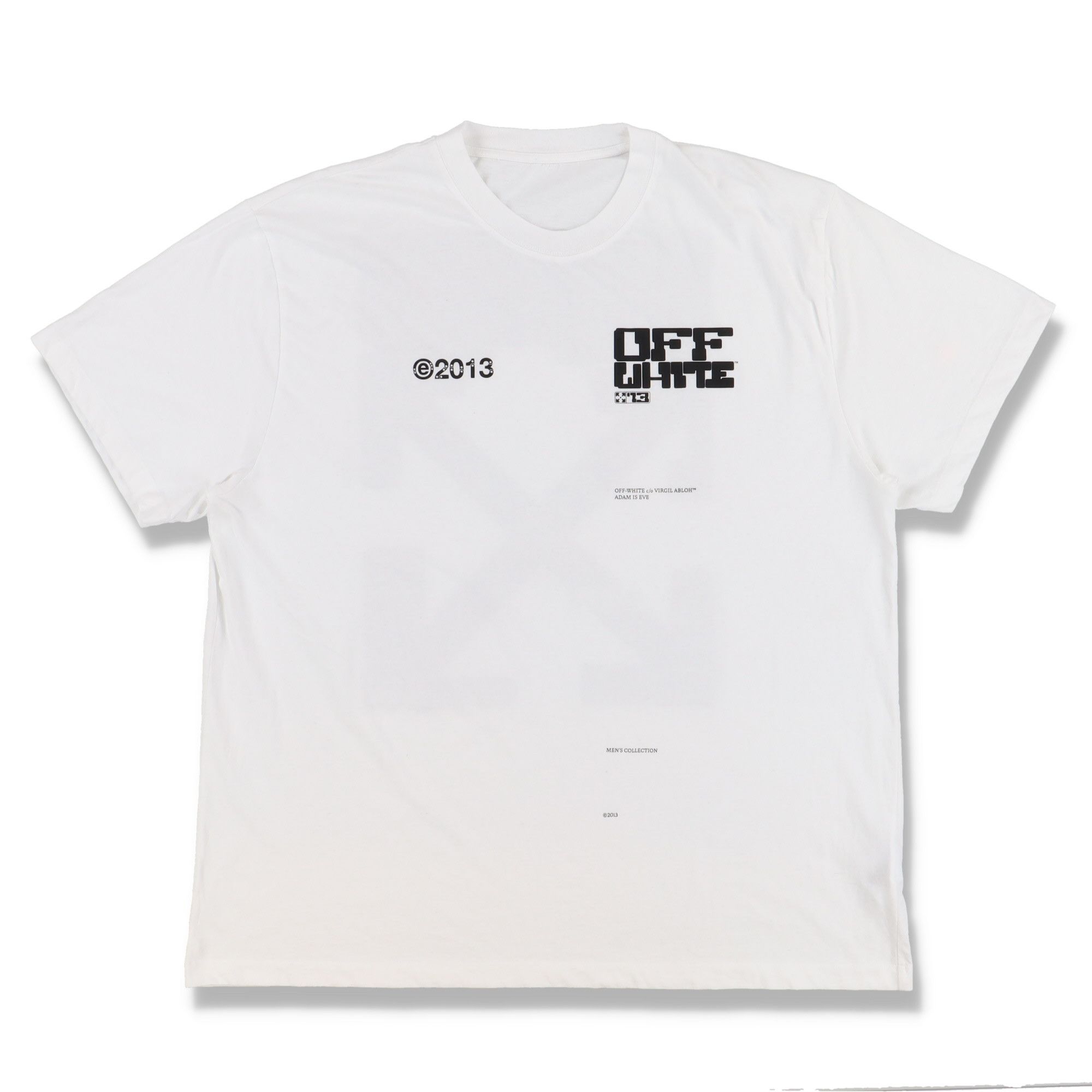 Off-White White Tech Marker Adam Is Eve Oversized T-shirt Size US XS / EU 42 / 0 - 5 Thumbnail