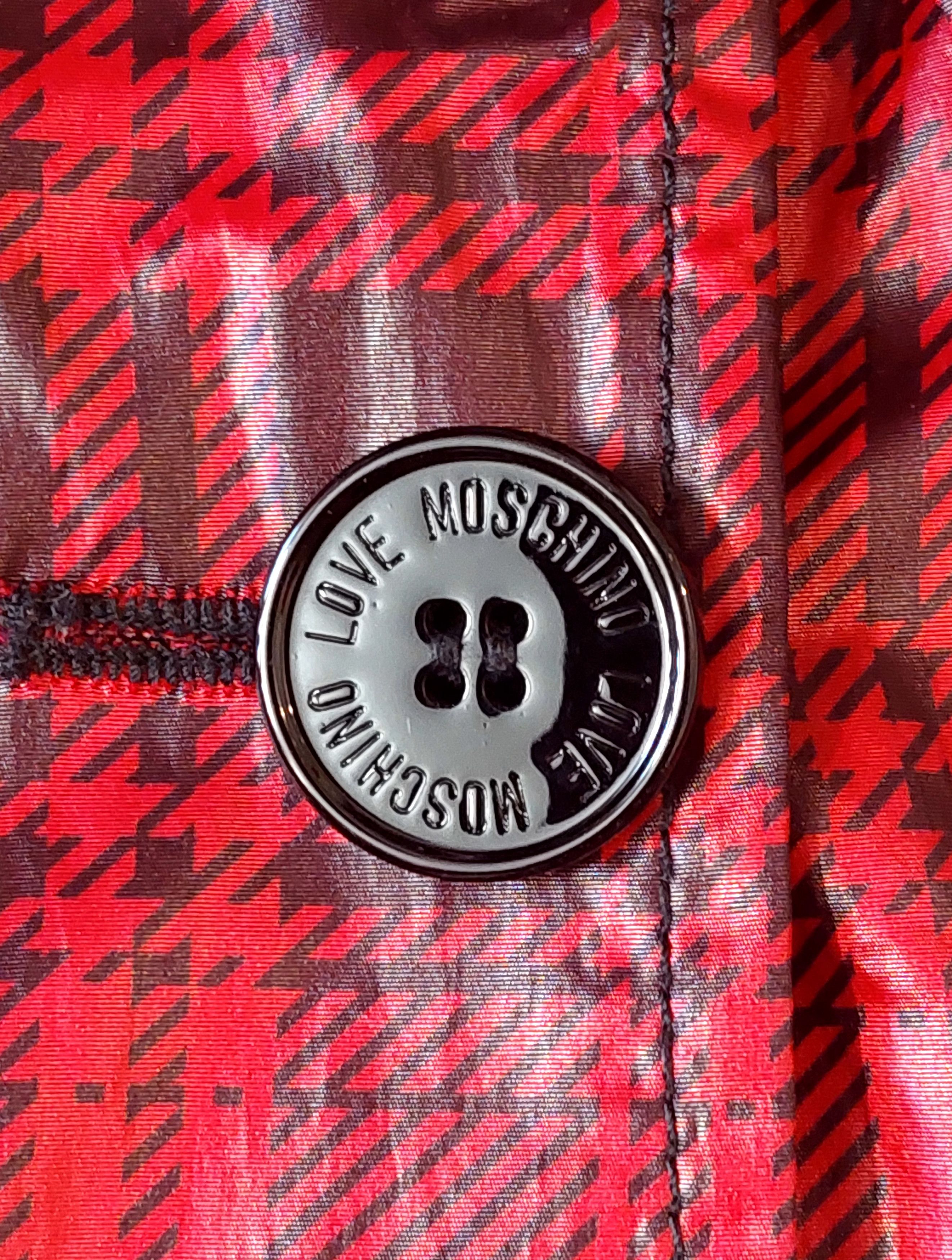 Love Moschino Love Moschino Red Tartan Rain Trench Coat Size IT 40 US 4 Size S / US 4 / IT 40 - 8 Thumbnail