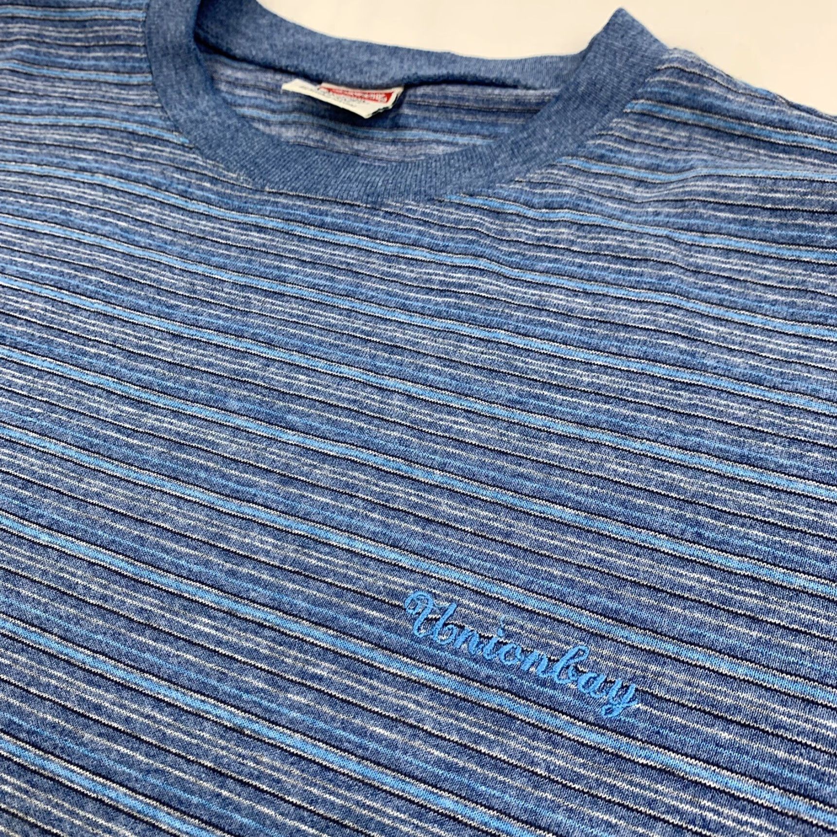 Vintage Vintage Union Bay T Shirt Adult Medium Blue Stripes Embroidered Logo 90s Y2K Size US M / EU 48-50 / 2 - 4 Thumbnail