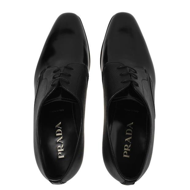 Prada Saffiano Leather Derby Shoes Size US 8 / EU 41 - 5 Thumbnail