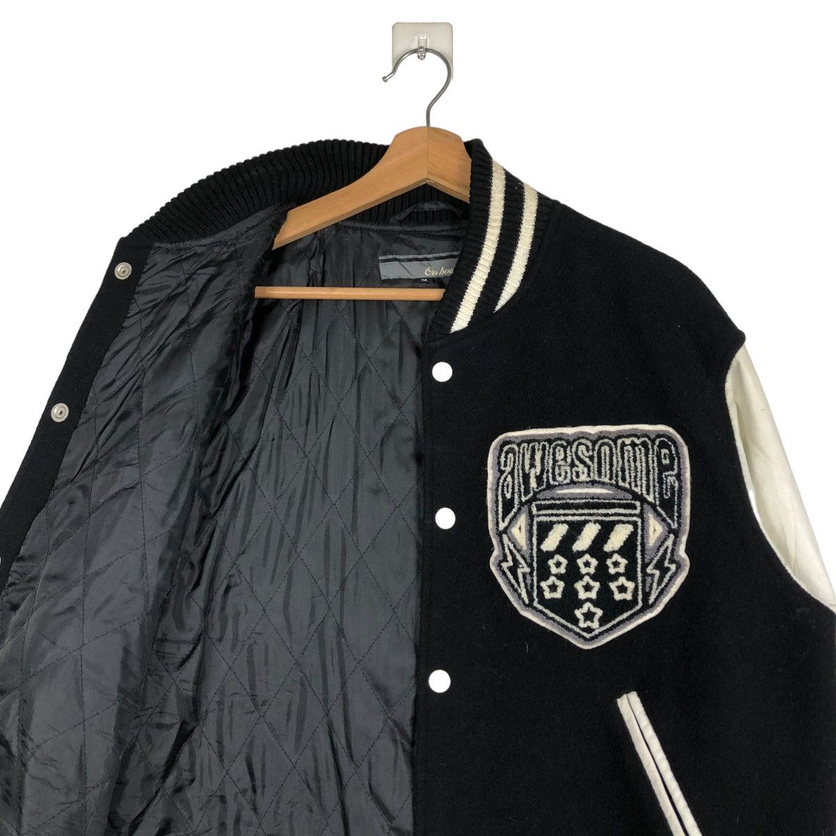 Hysteric Glamour 🔥VINTAGE VARSITY JACKET LEATHER ONBOARD EMBROIDERY BIG LOGO Size US M / EU 48-50 / 2 - 9 Thumbnail