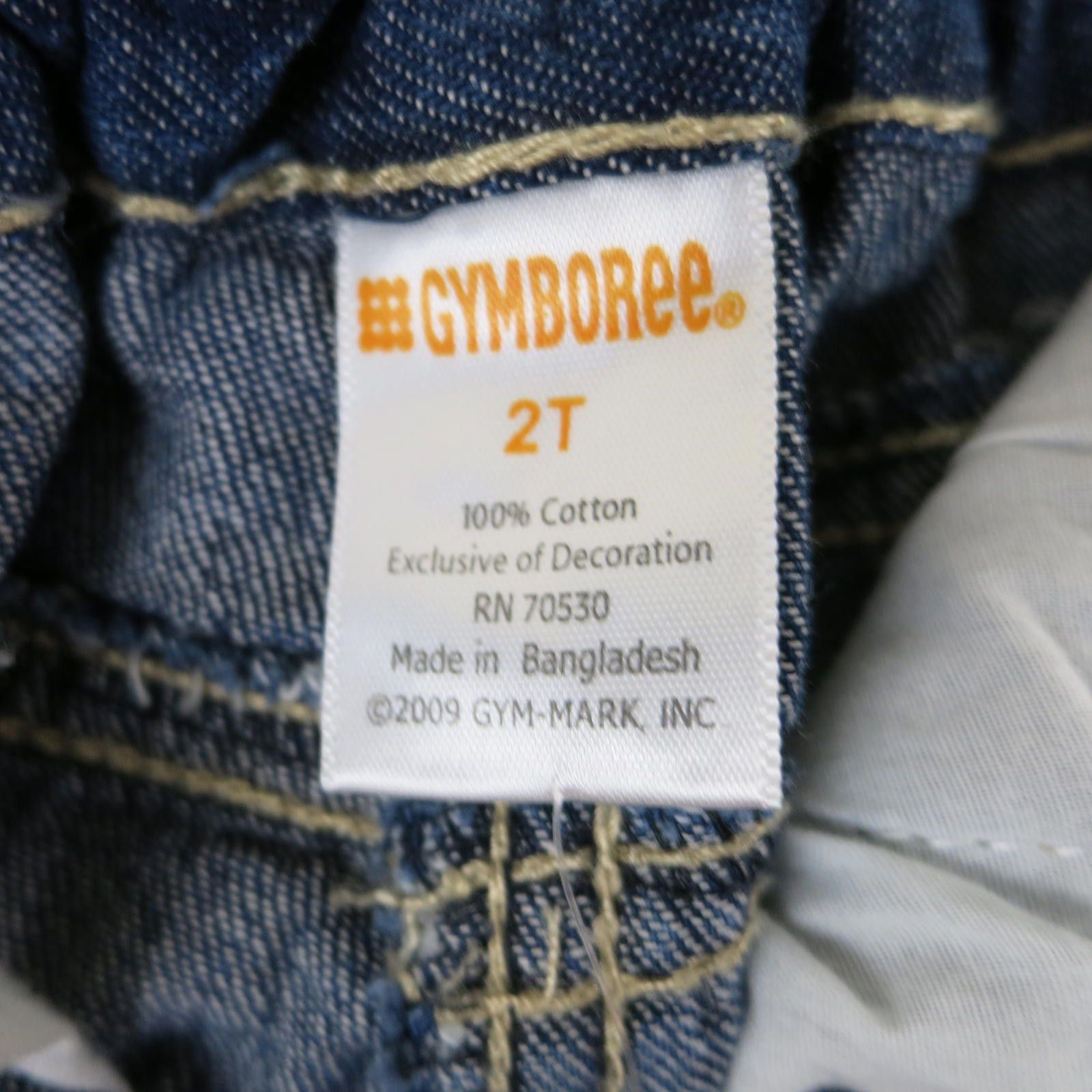 Other Gymboree 2T Blue Denim Jeans with Bunny and Flower Appliqué Size 24" / US 00 / IT 34 - 5 Thumbnail
