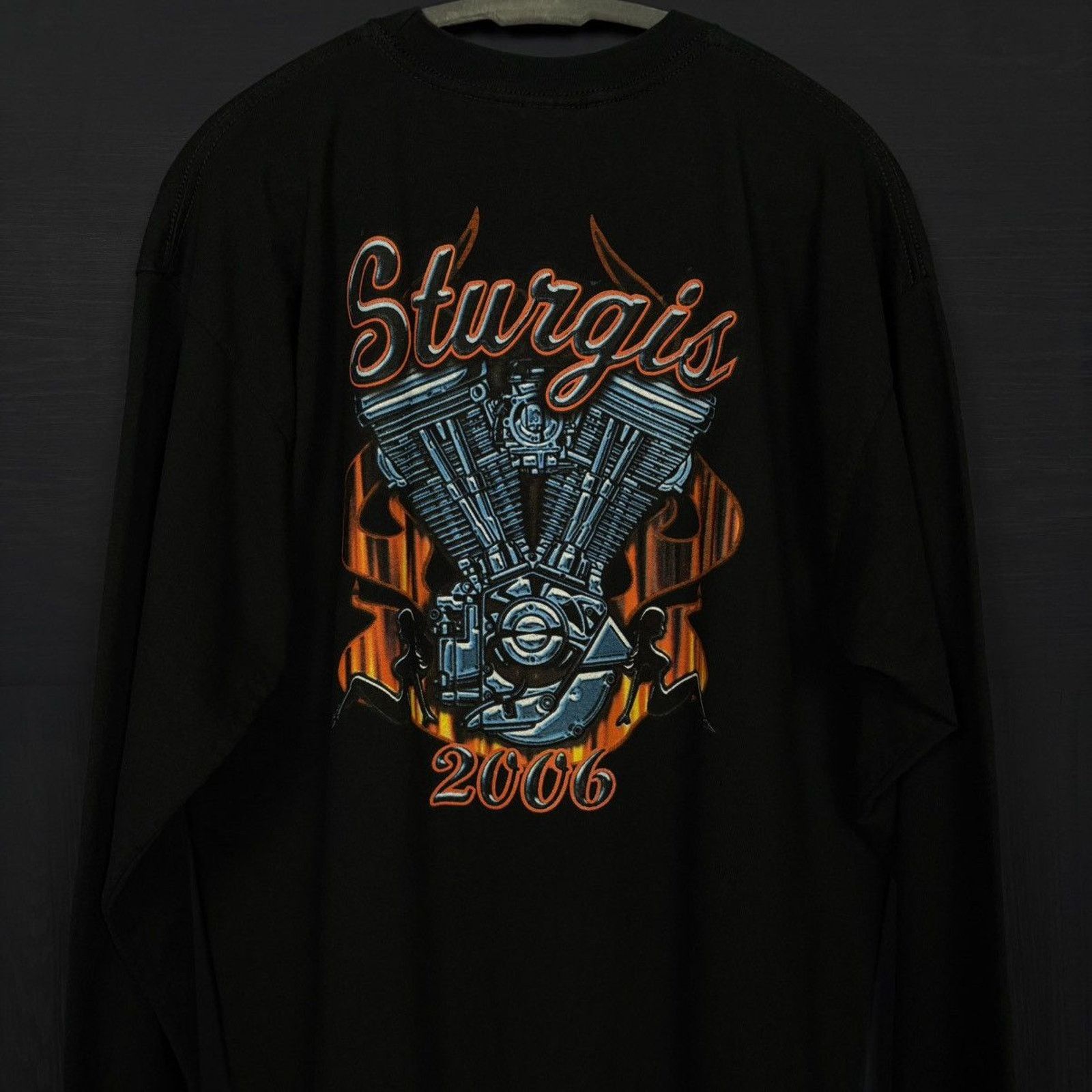 Harley Davidson × Japanese Brand × Vintage 🇺🇸2006 STURGIS Bull Horn Strippers Long Sleeve Size US L / EU 52-54 / 3 - 3 Thumbnail